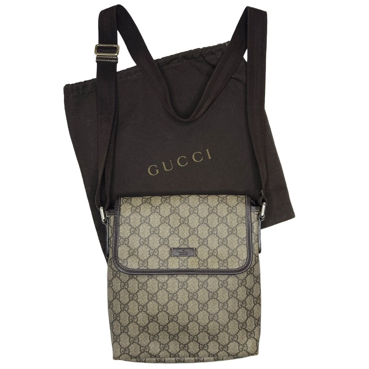 Gucci Gucci Messenger Bag Monogram GG Crossbody Shoulder Satchel Size ONE SIZE - 1 Thumbnail