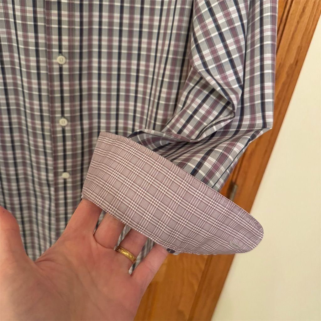 Jos. A. Bank Jos. A. Bank Reserve Men's Multi-Check Dress Shirt L Long S Size US L / EU 52-54 / 3 - 4 Thumbnail