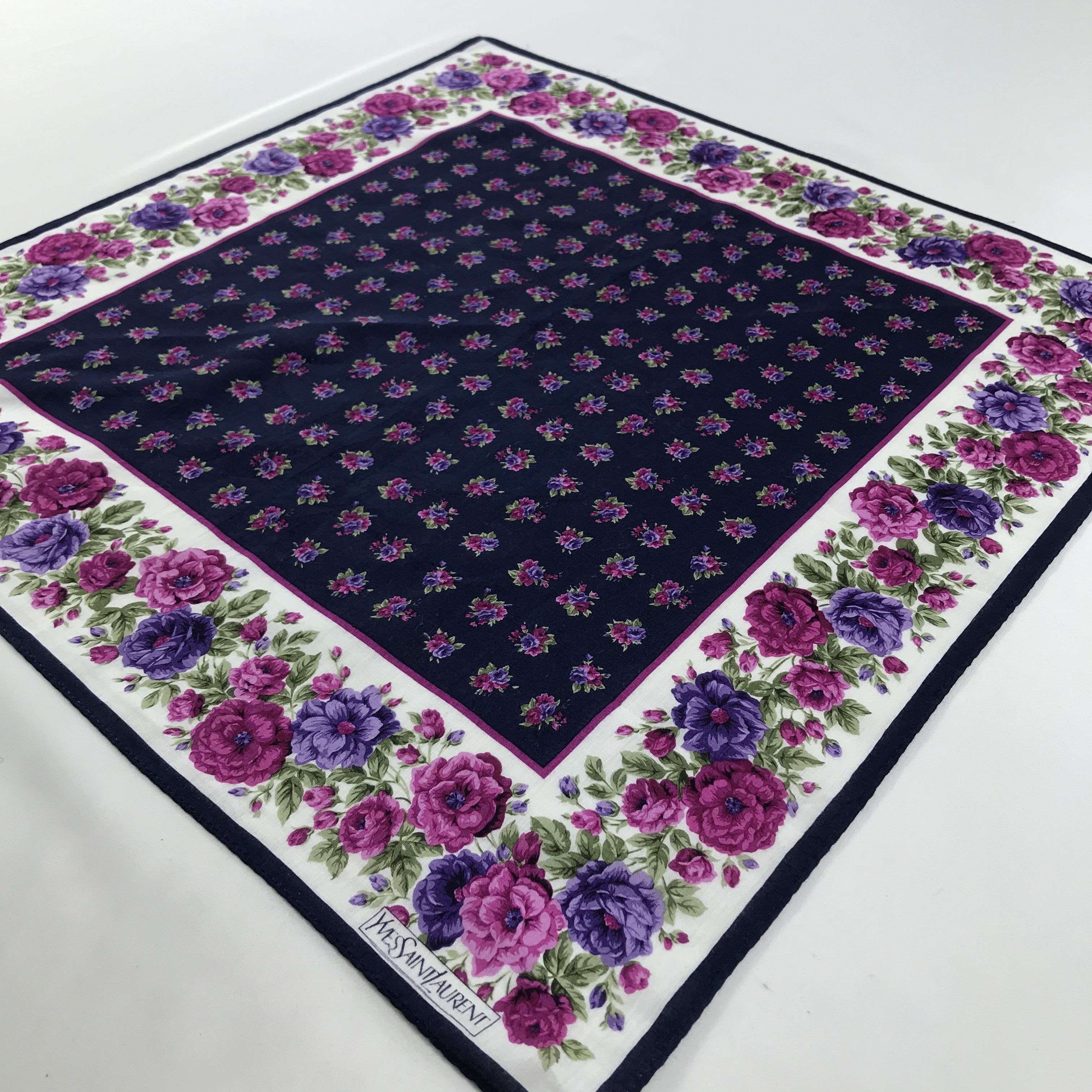 Vintage × Yves Saint Laurent Yves Saint Laurent Bandana / Handkerchief/Neckerchief -S1584 Size ONE SIZE - 2 Thumbnail