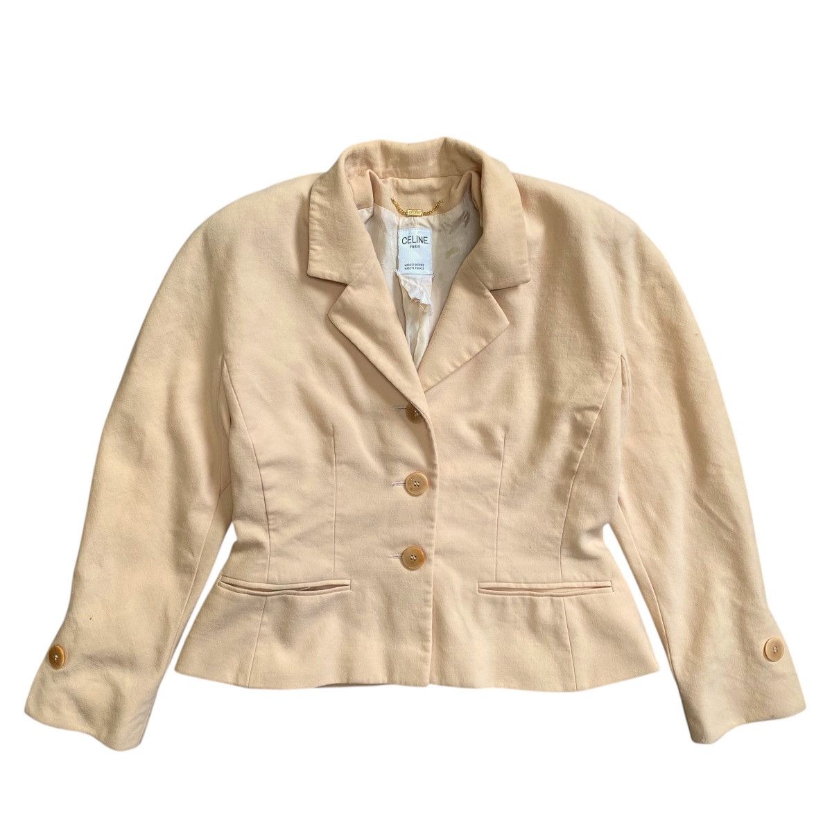 Celine × Vintage 🔥 CELINE PARIS WOMEN BIEGE JACKET Size M / US 6-8 / IT 42-44 - 1 Thumbnail