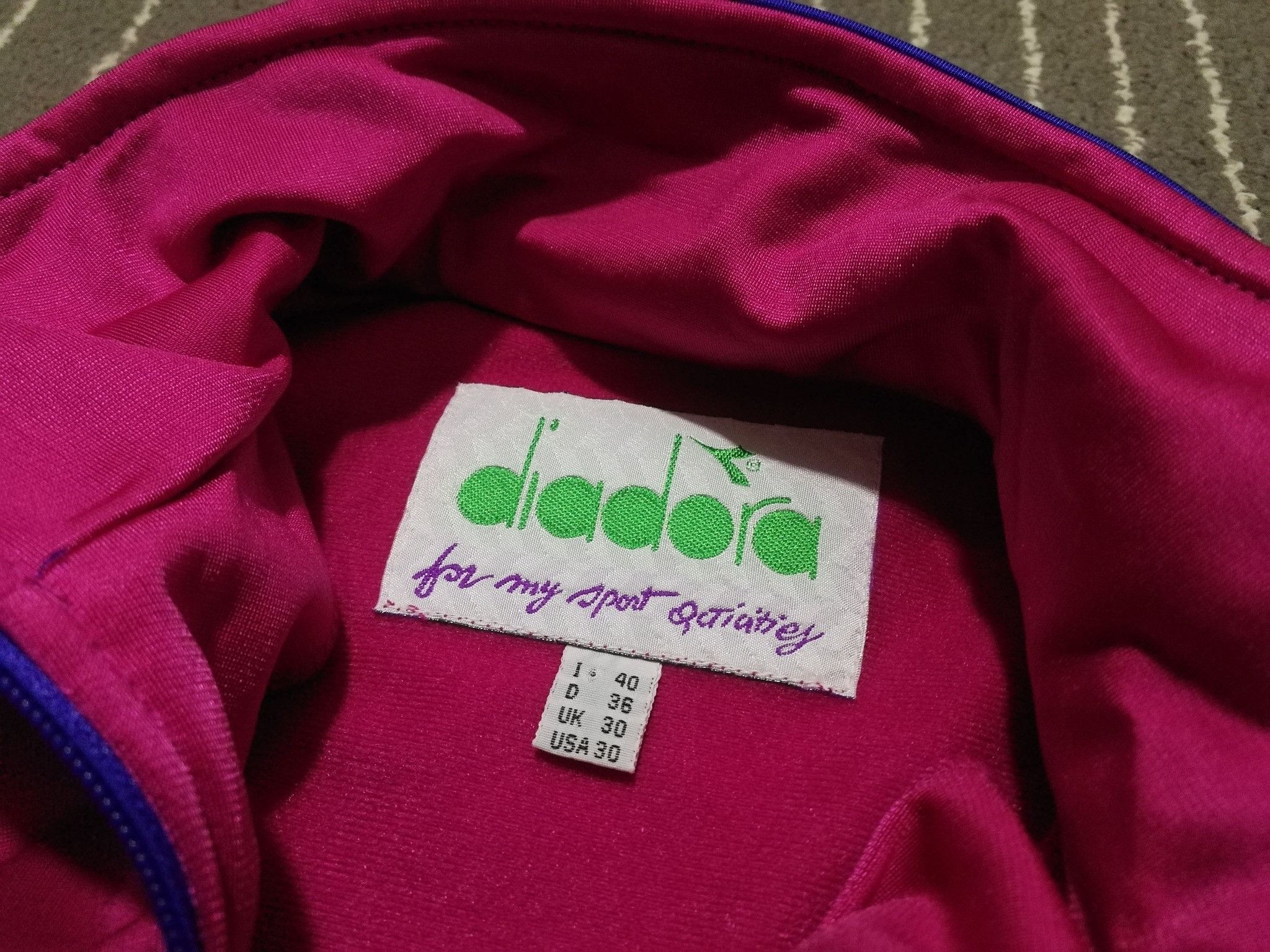 Diadora × Vintage Vintage diadora track top XS 1985 Size US XS / EU 42 / 0 - 3 Thumbnail