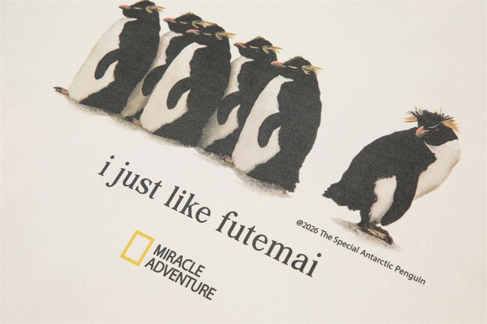 Japanese Brand Men's Loose Casual Penguin Print T-Shirt Short Sleeve Size US M / EU 48-50 / 2 - 4 Thumbnail
