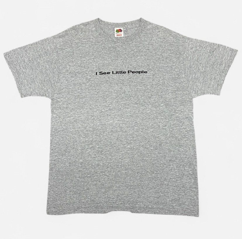 Fruit Of The Loom Vintage I see little people body funny grey T-shirt Size US L / EU 52-54 / 3 - 2 Thumbnail