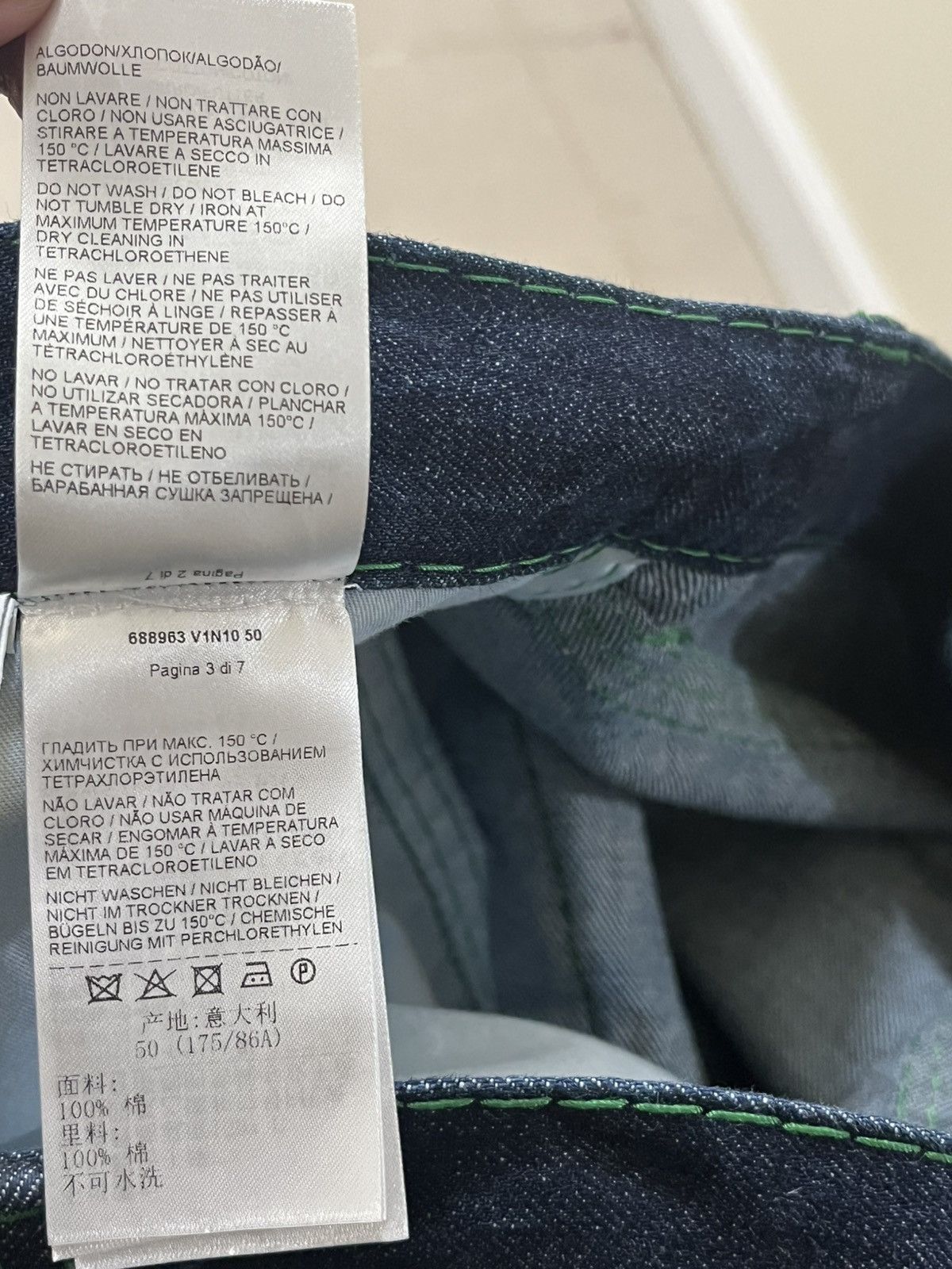 Bottega Veneta Bottega Veneta Topstitch Straight Leg Denim Jeans Sz 50 Size US 34 / EU 50 - 10 Thumbnail