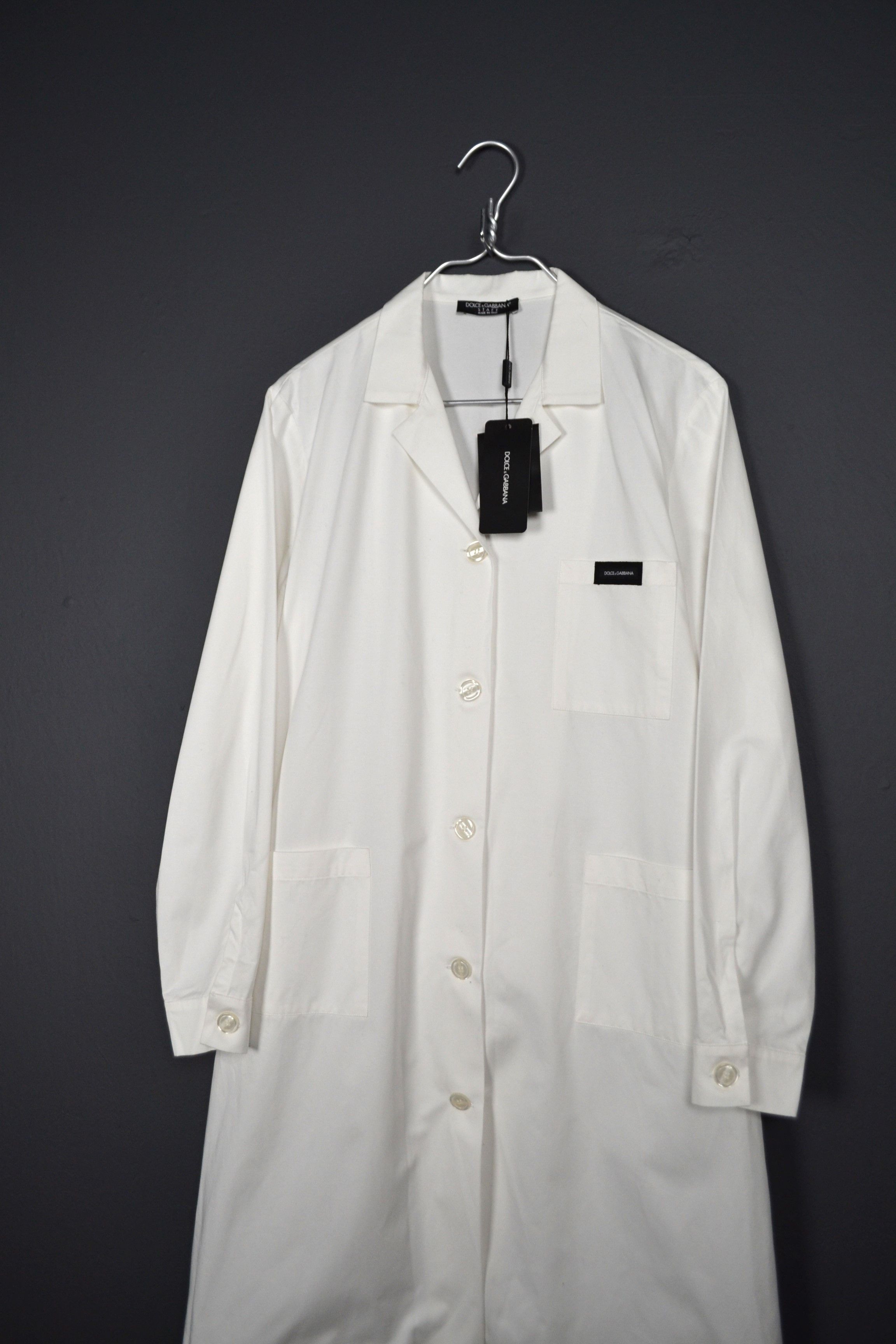 Dolce & Gabbana Dolce & Gabbana Lab Coat White Cotton Jacket Staff 48 M Size Size M / US 6-8 / IT 42-44 - 2 Thumbnail