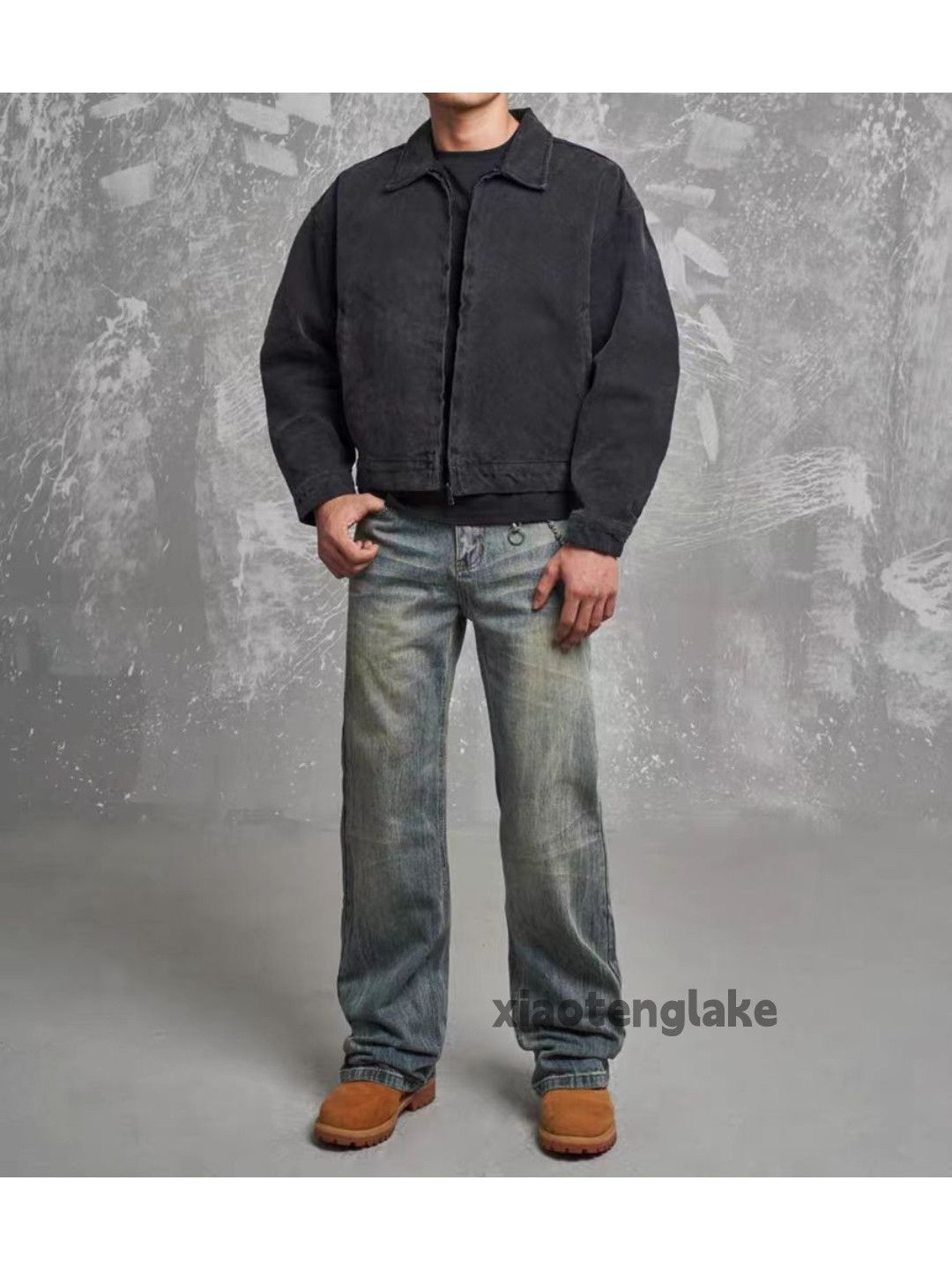 Jean × Vintage washed faded cleanfit yuppie loose baggy jeans Size US 30 / EU 46 - 4 Thumbnail