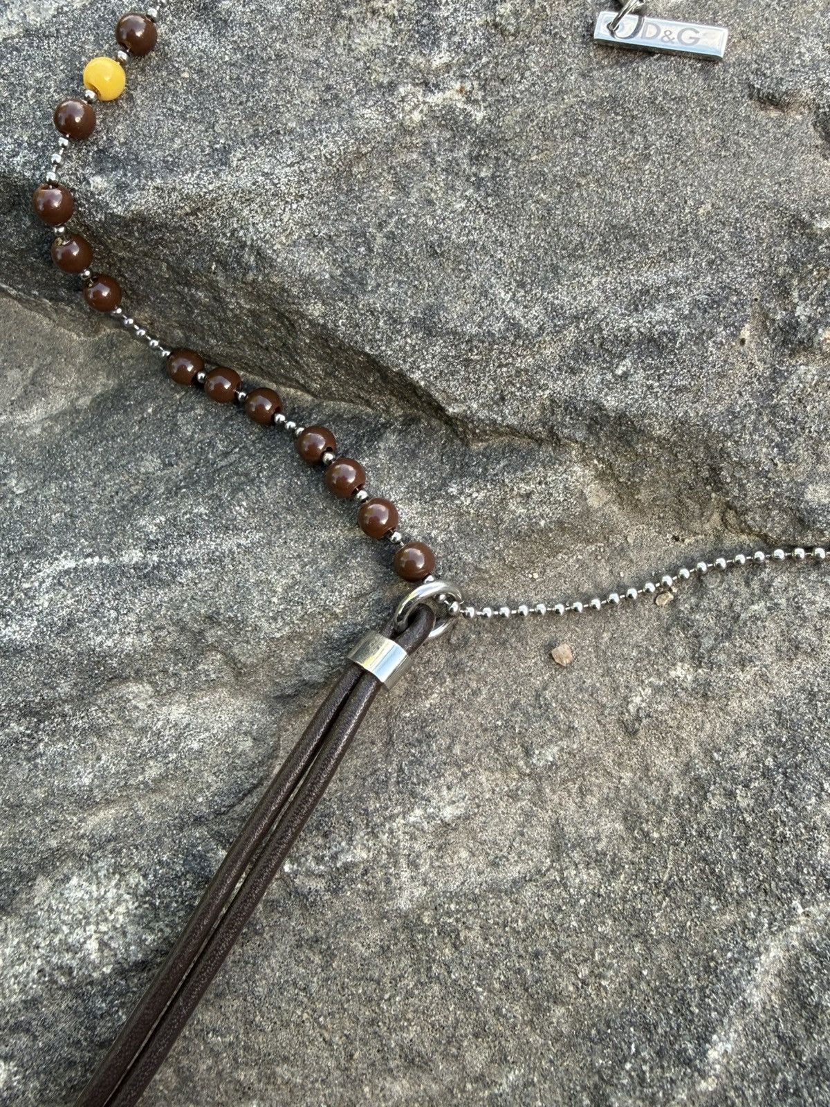 Dolce & Gabbana Dolce & Gabbana Pearl Brown Rosary Necklace 00s Vintage Size ONE SIZE - 3 Thumbnail