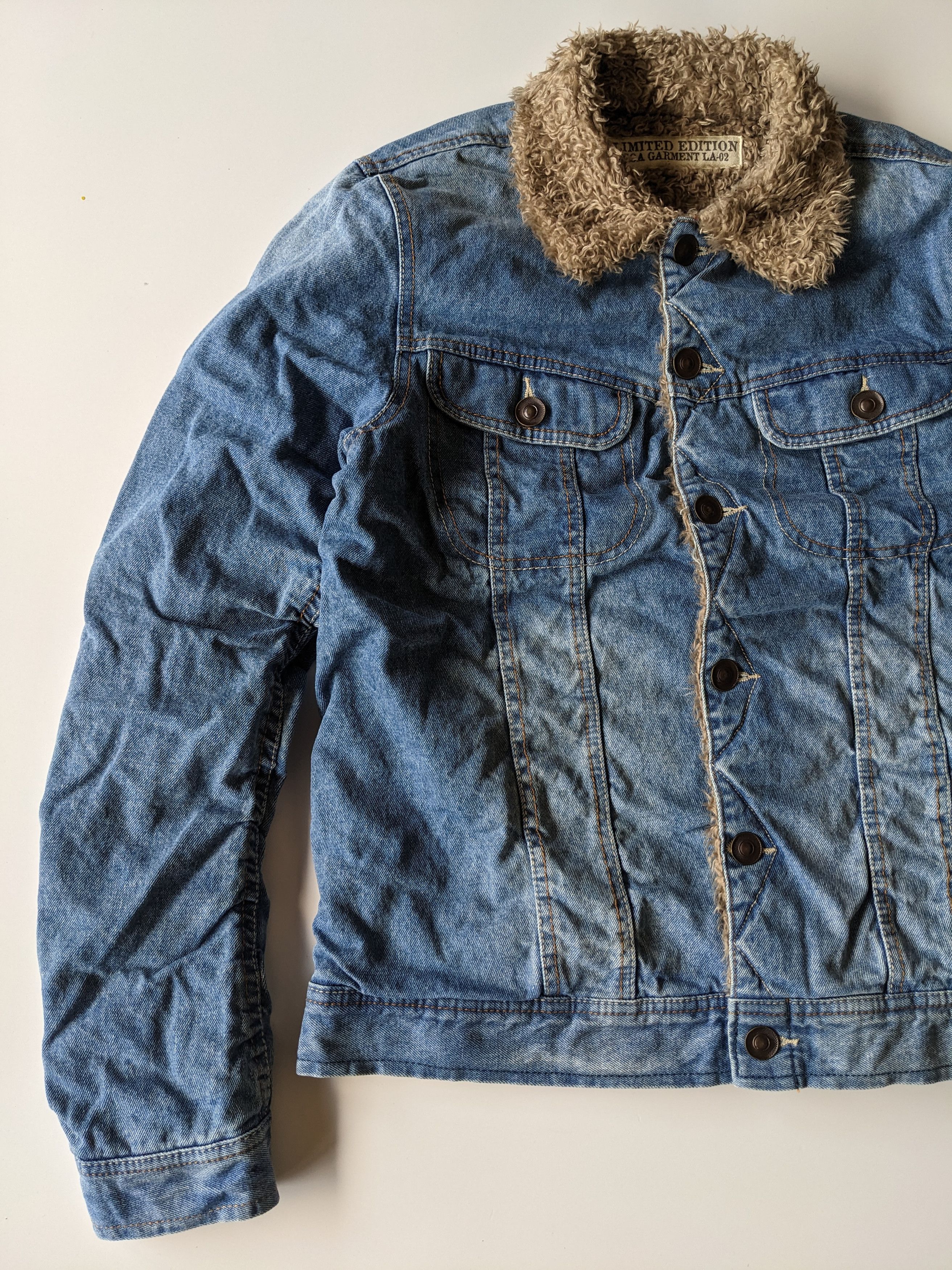 If Six Was Nine × Japanese Brand G.O.A fur denim jacket wrinkle sleeve Size US M / EU 48-50 / 2 - 3 Thumbnail