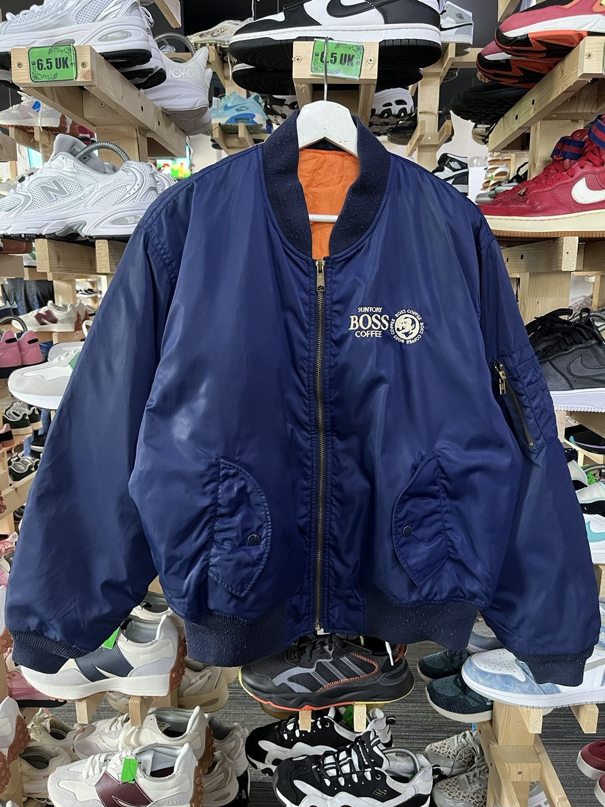 Japanese Brand × Vintage 🔥 VINTAGE 90’s SUNTORY COFFEE BOSS EMBROIDERY BOMBER JACKET Size US L / EU 52-54 / 3 - 10 Thumbnail