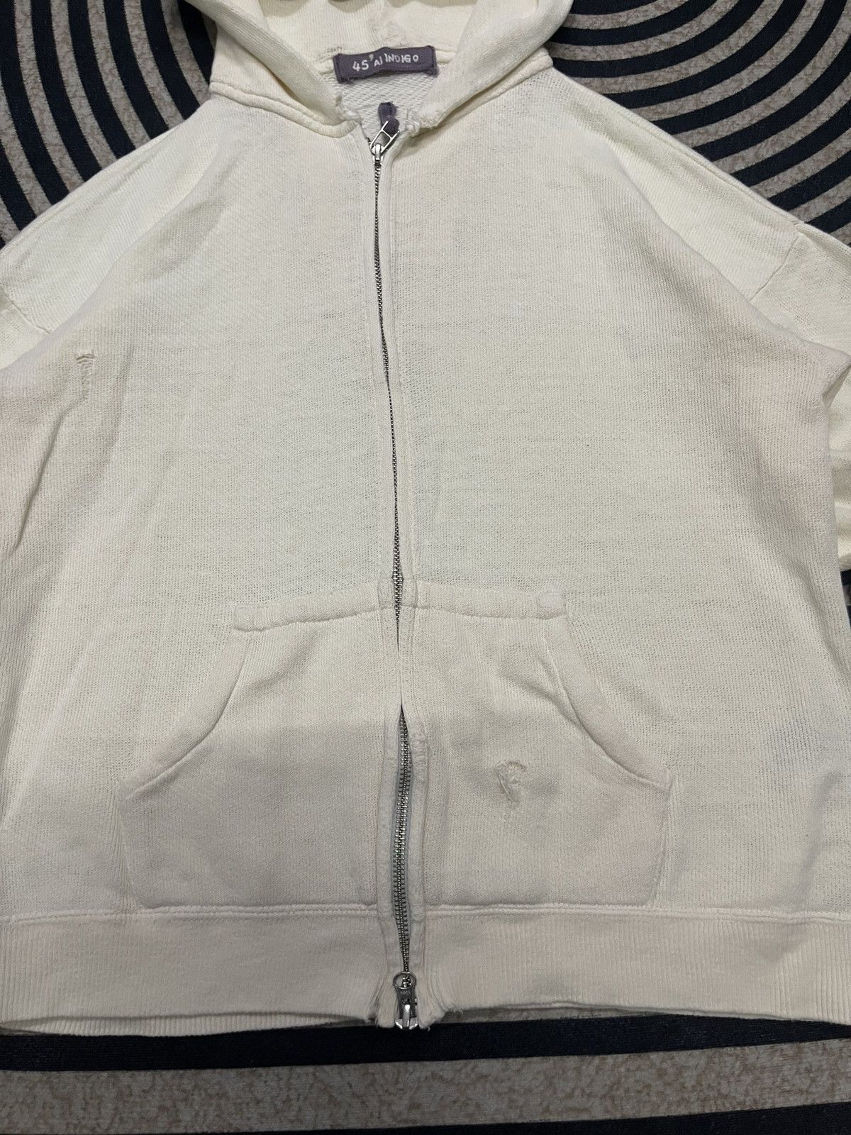 45rpm VINTAGE 45RPM PLAIN DISTRESSED ZIPPER HOODIE Size US S / EU 44-46 / 1 - 4 Thumbnail