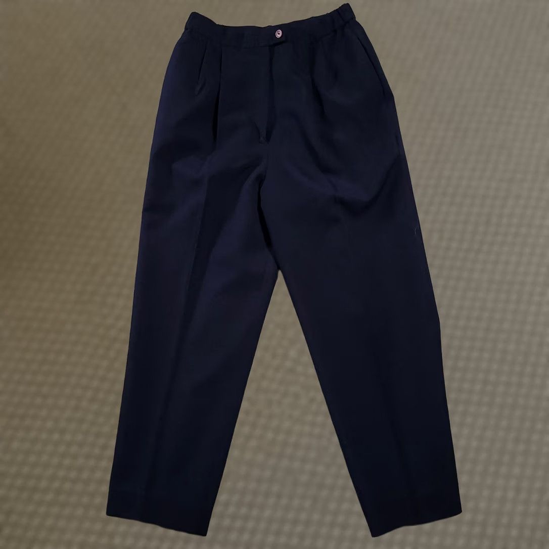 Vintage VINTAGE Lilly Ann Collection Blue Pleated Pants 27x25 Ladies Union Made In USA Size 26" / US 2 / IT 38 - 1 Thumbnail