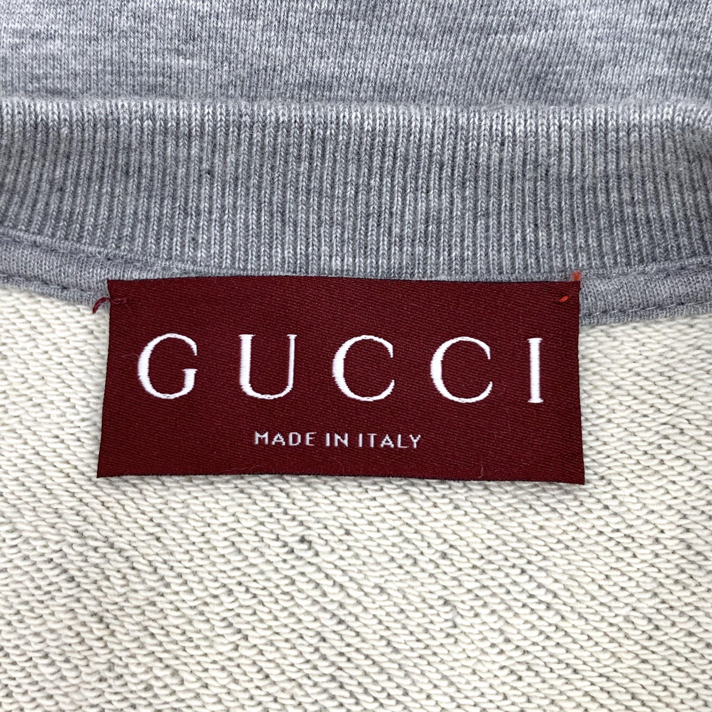 Gucci Gucci Logo Sweatshirt Gray (XS) Size US XS / EU 42 / 0 - 5 Thumbnail