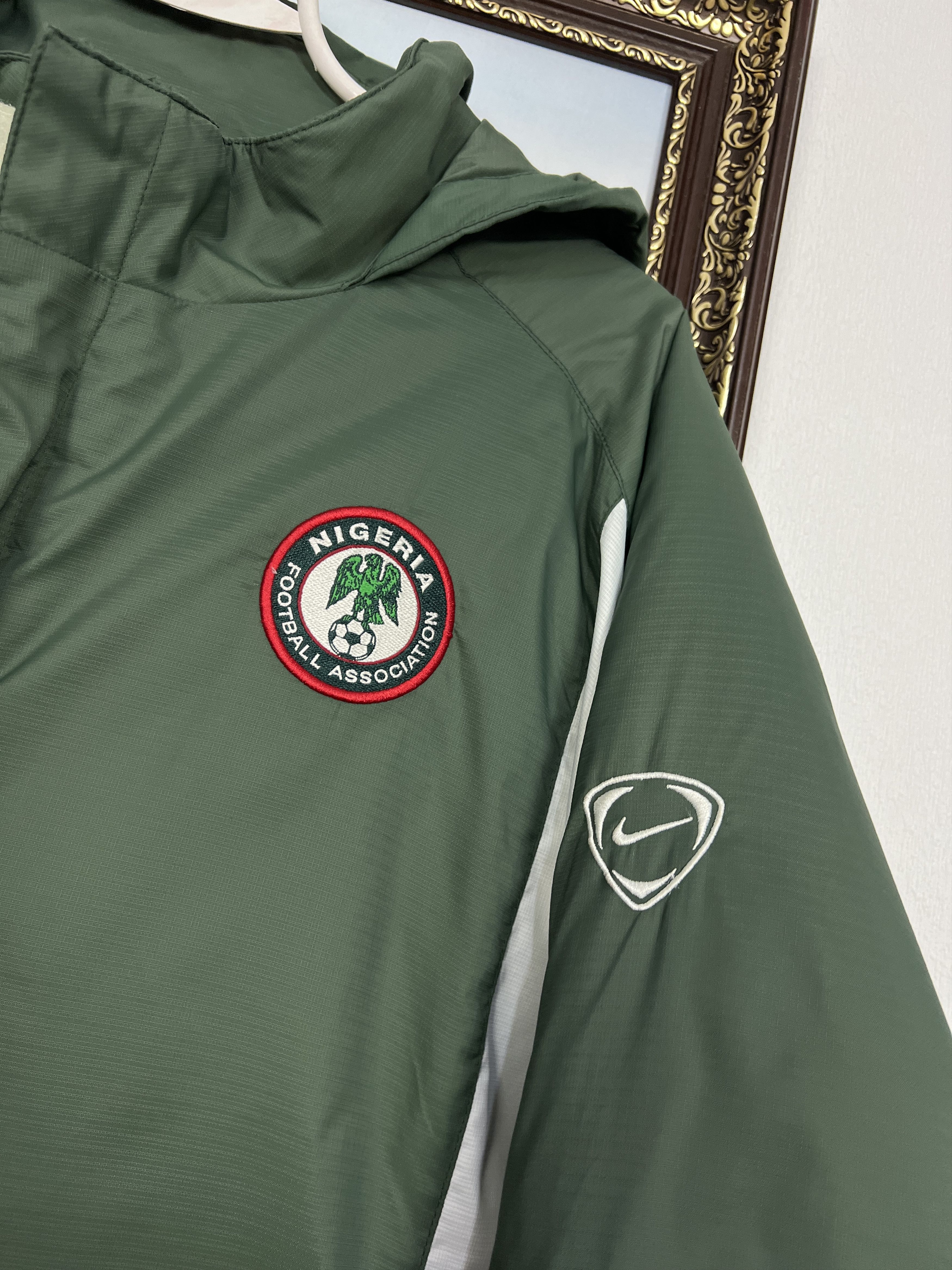 Nike Vintage Nigeria Football Padded Jacket Bomber Soccer Rare Size US L / EU 52-54 / 3 - 5 Thumbnail