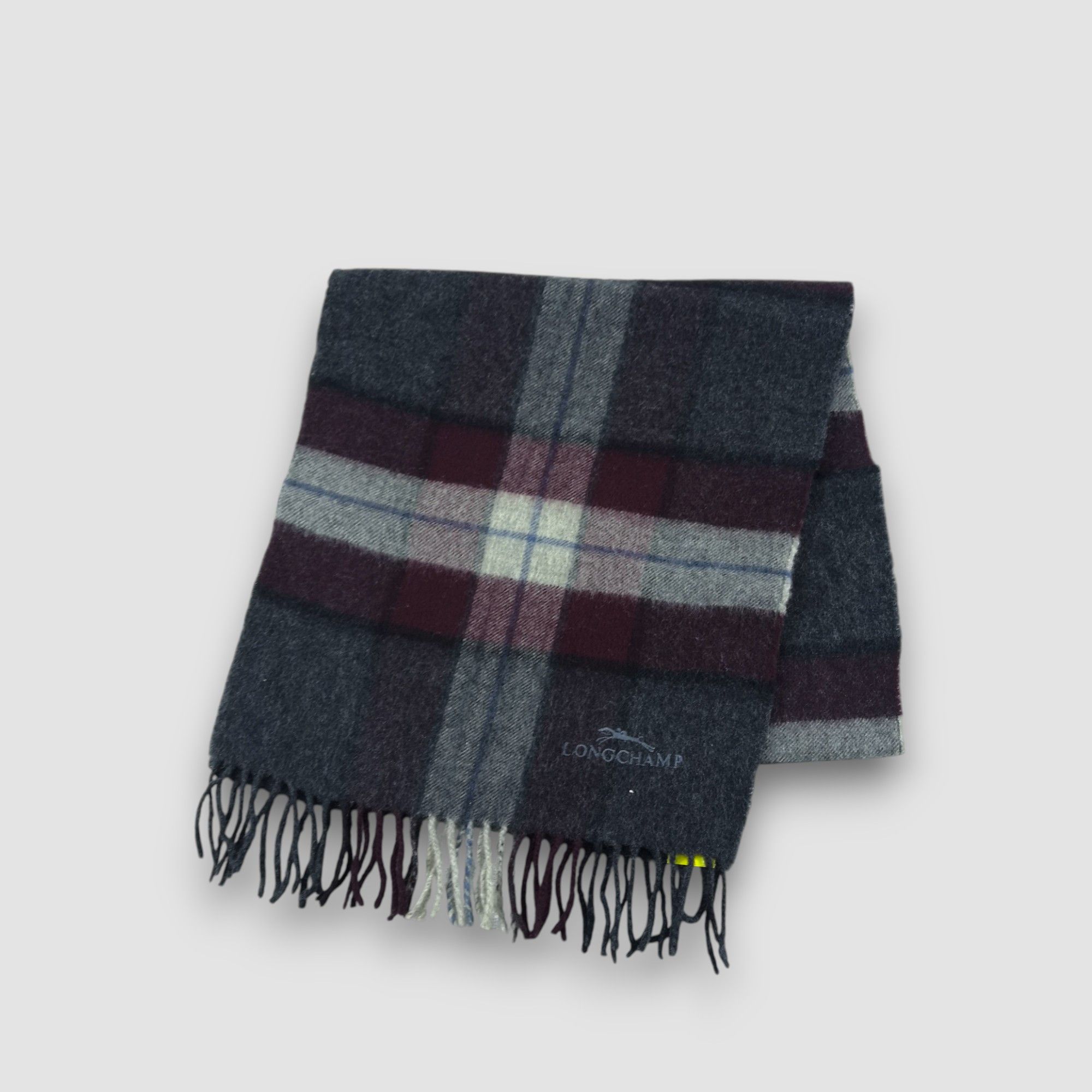 Longchamp Vintage Longchamp Scarf Wool Cashmere Muffler Scarves Size ONE SIZE - 3 Thumbnail
