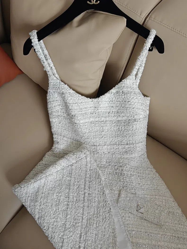 Valentino Valentino Silver silk slip dress Size S / US 4 / IT 40 - 6 Thumbnail