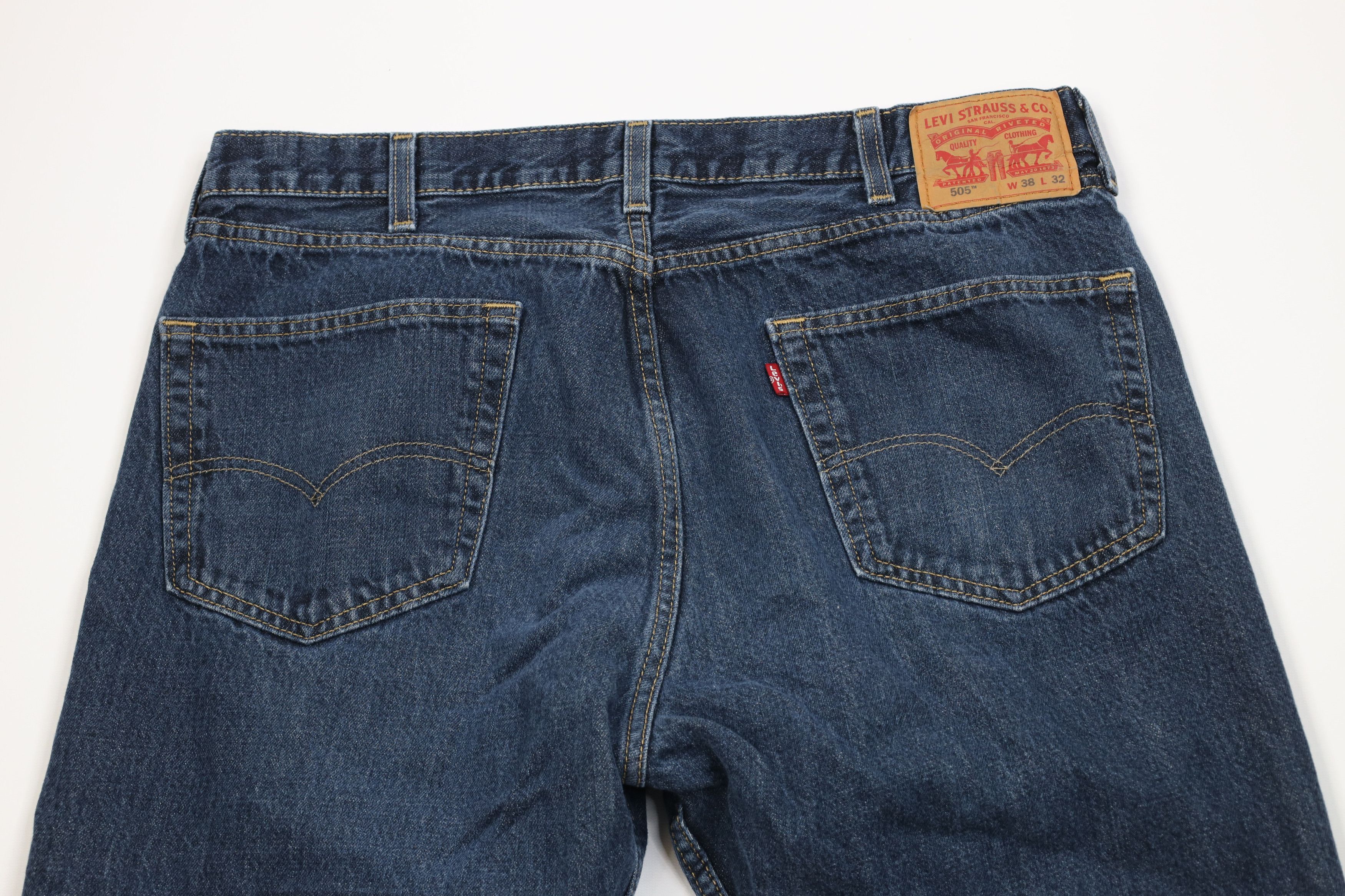 Levi's Vintage Y2K Levis 505 Regular Straight Leg Denim Jeans Blue Size US 38 / EU 54 - 10 Thumbnail
