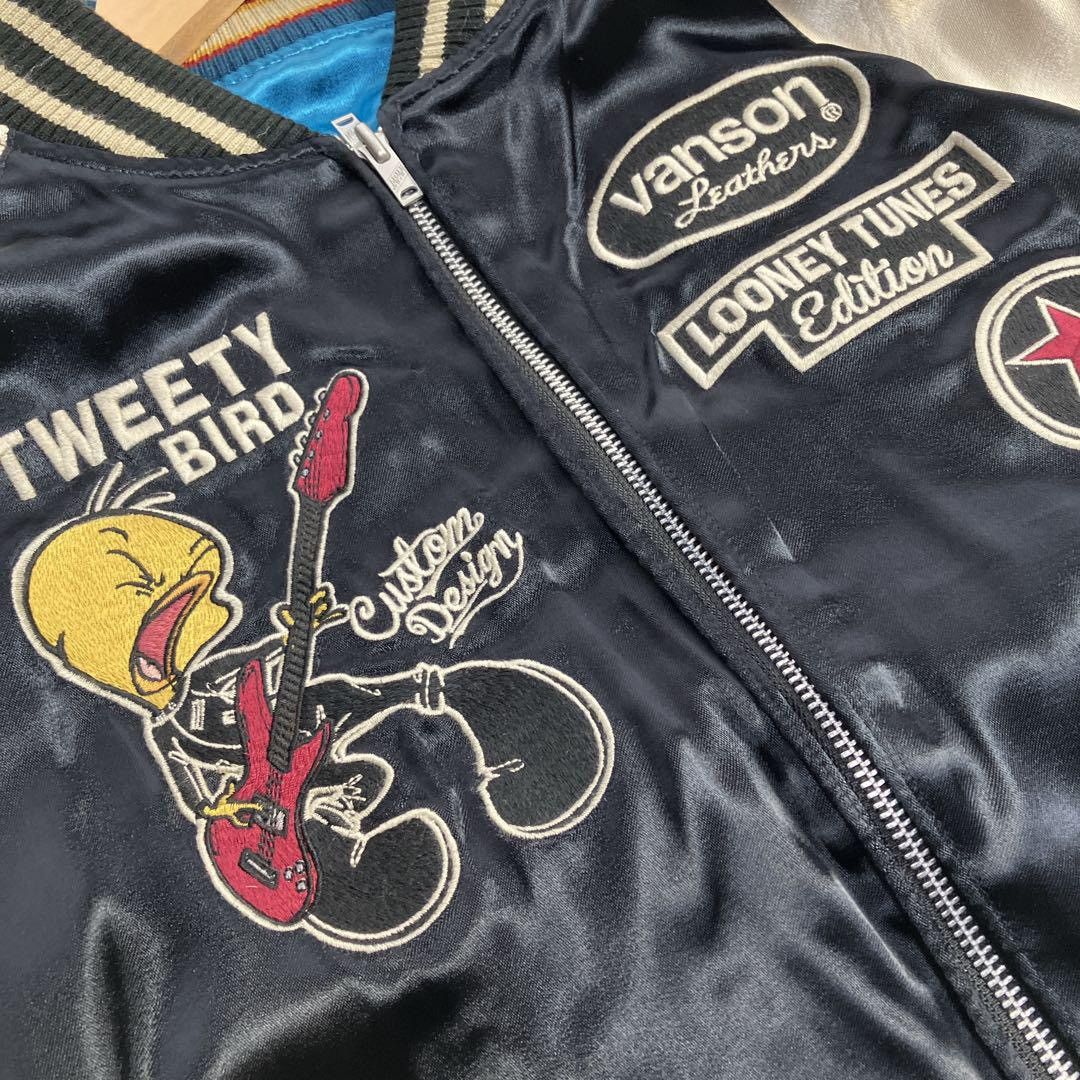 Vanson Leathers Looney Tunes vanson reversible Sukajan skeleton jacket Toyo Size US L / EU 52-54 / 3 - 6 Thumbnail