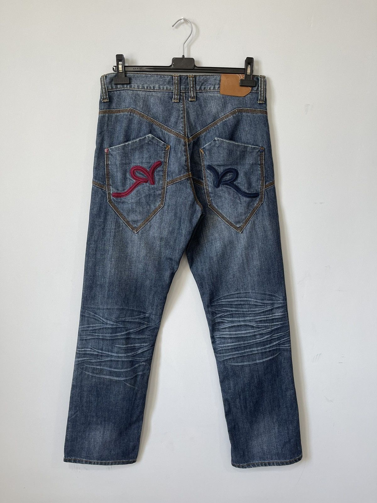 Rocawear Y2k Rocawear Crazy Vtg 90s Faded Embroidere Rap Skate Jeans Size US 32 / EU 48 - 1 Thumbnail