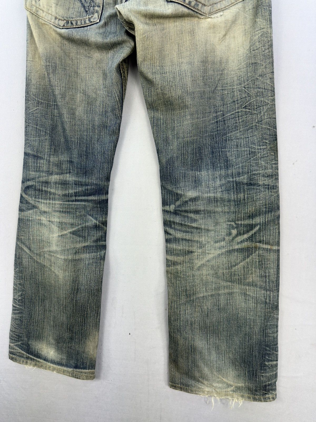 Kapital Edwin 503 Blue Trip Distressed Denim Jeans Size US 32 / EU 48 - 8 Thumbnail