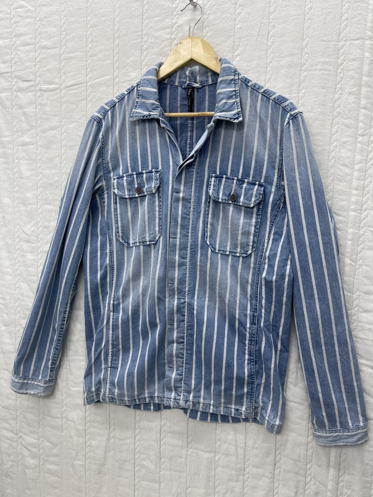 Nudie Jeans STEALS💥NUDIE JEANS HICKORY DENIM JACKET Size US M / EU 48-50 / 2 - 3 Thumbnail