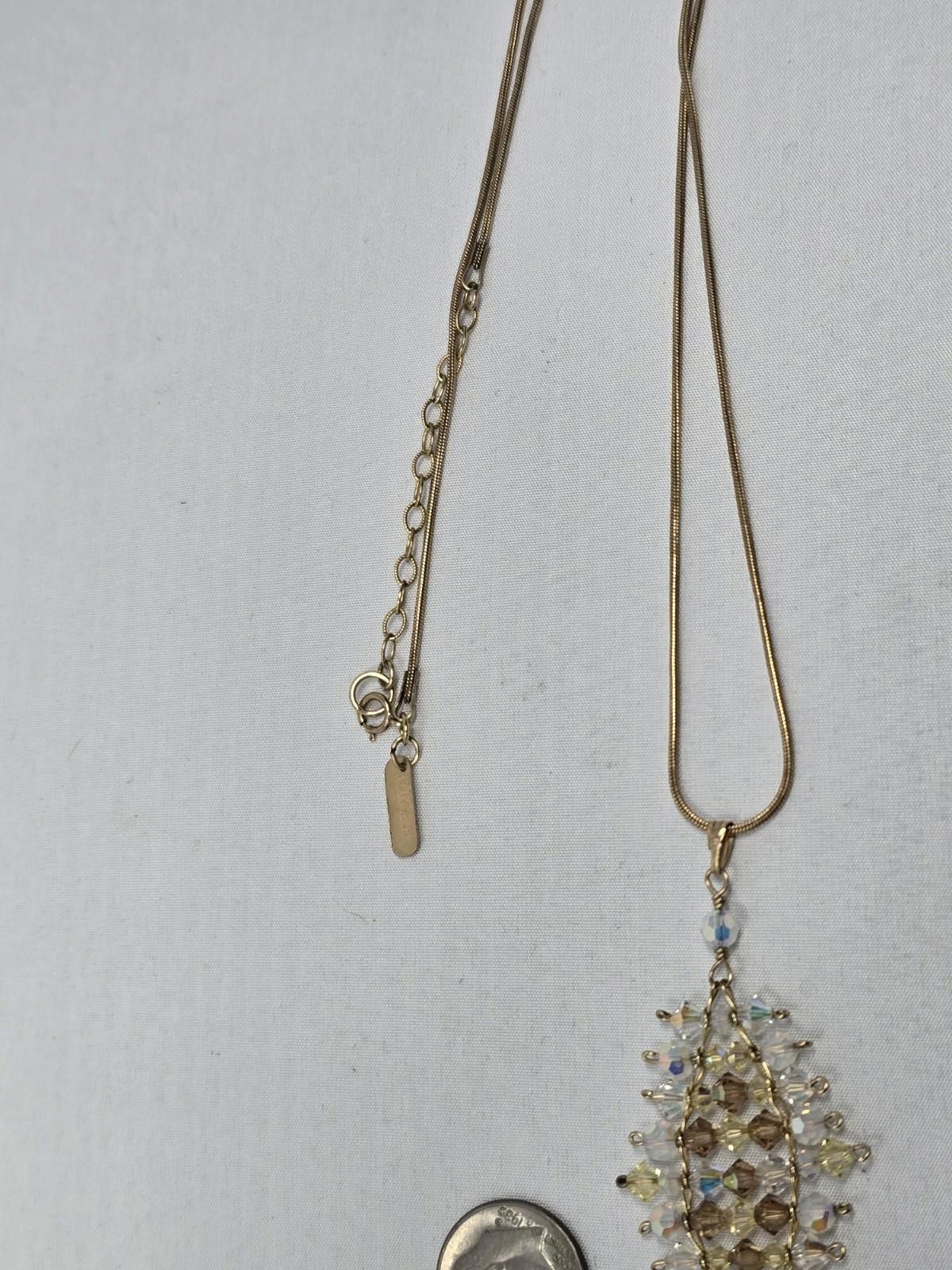 Other Holly Yashi 14K GF Necklace w/ Beaded Pendant 19.5" Cute Size ONE SIZE - 5 Thumbnail