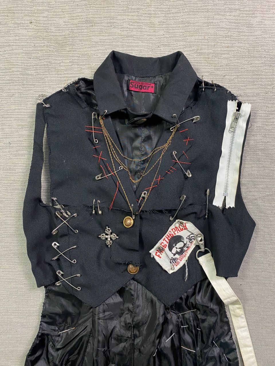 If Six Was Nine × Seditionaries Sugar Punk Rave Women's Waistcoat Vest Vampire Style Size S / US 4 / IT 40 - 1 Thumbnail