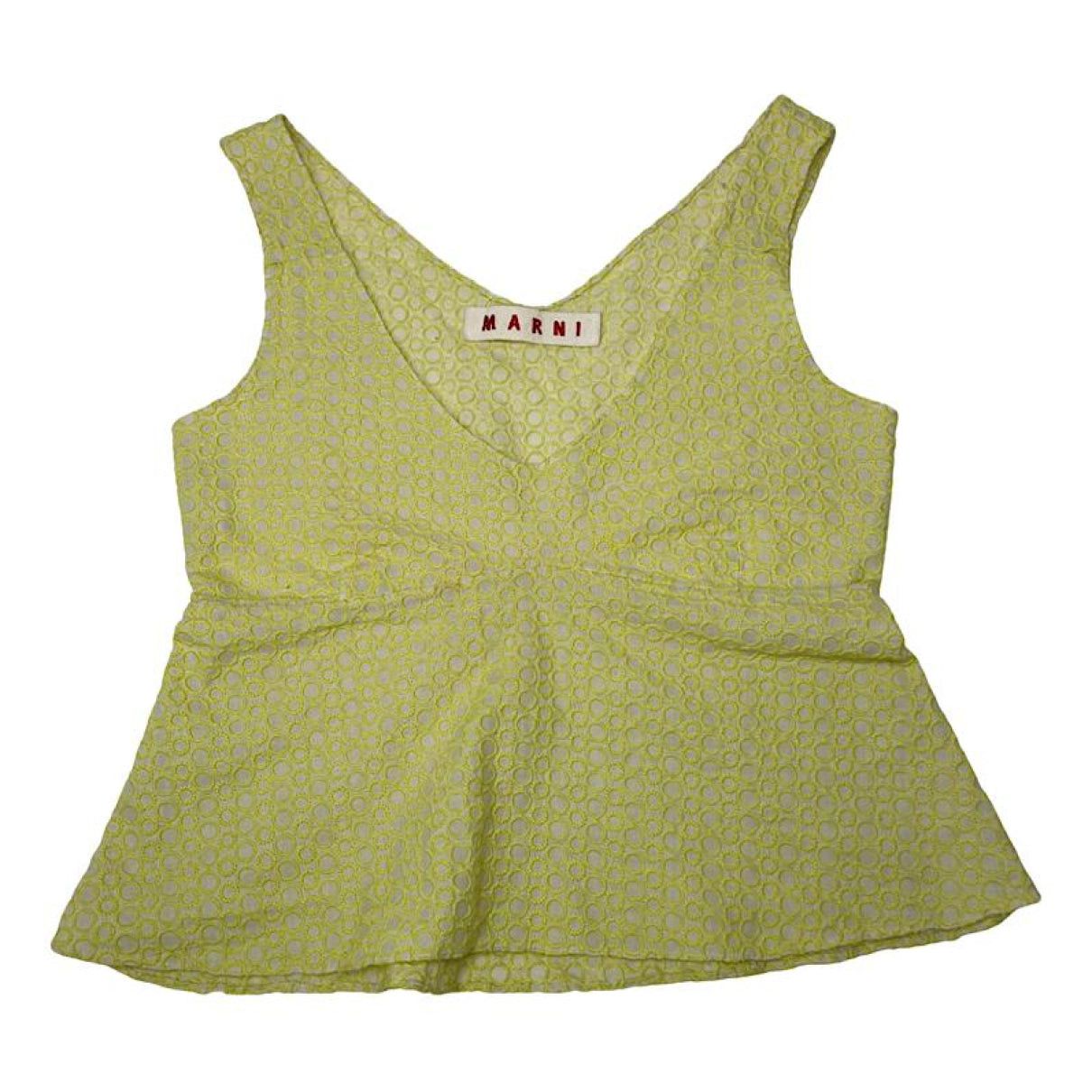 Marni Green Cotton Top Size S / US 4 / IT 40 - 1 Thumbnail