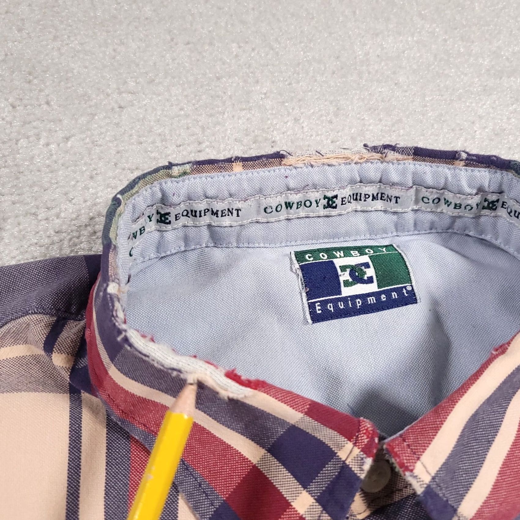 Equipment VINTAGE Cowboy Equipment Shirt Large Plaid Long Sleeve Button Down Pocket Mens Size US L / EU 52-54 / 3 - 7 Thumbnail