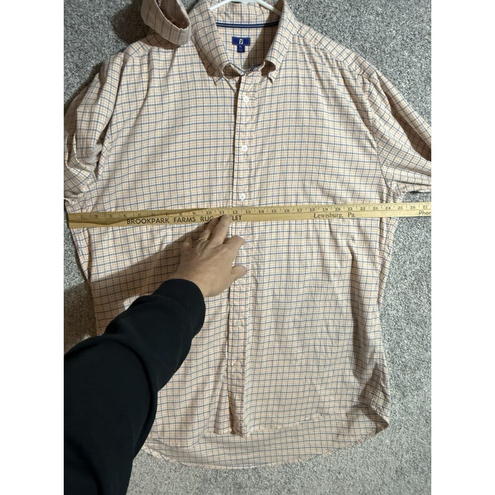 Footjoy FootJoy Golf Shirt Mens XL Preppy Academia Office Stretch Plaid Button Up 2010s Size US XL / EU 56 / 4 - 3 Thumbnail