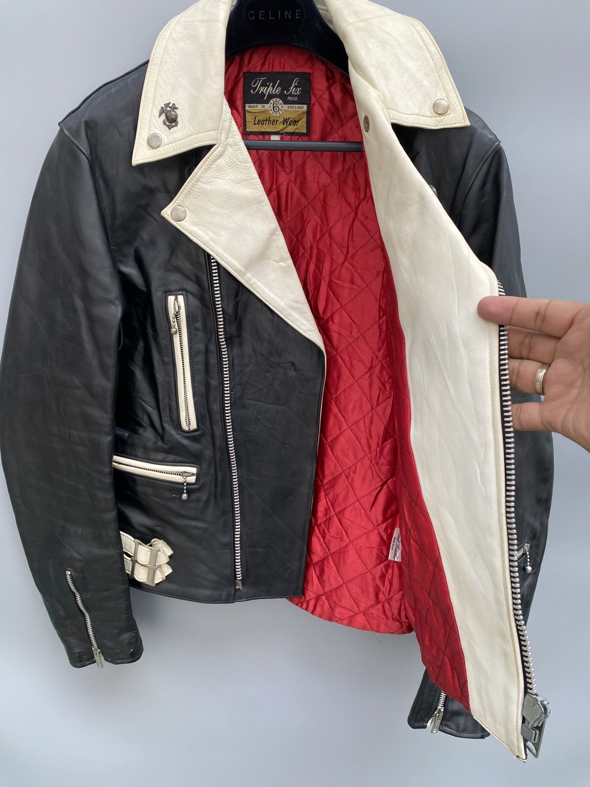 Vintage Triple 6- 666- Double Rider Leather Jacket Size US S / EU 44-46 / 1 - 17 Thumbnail