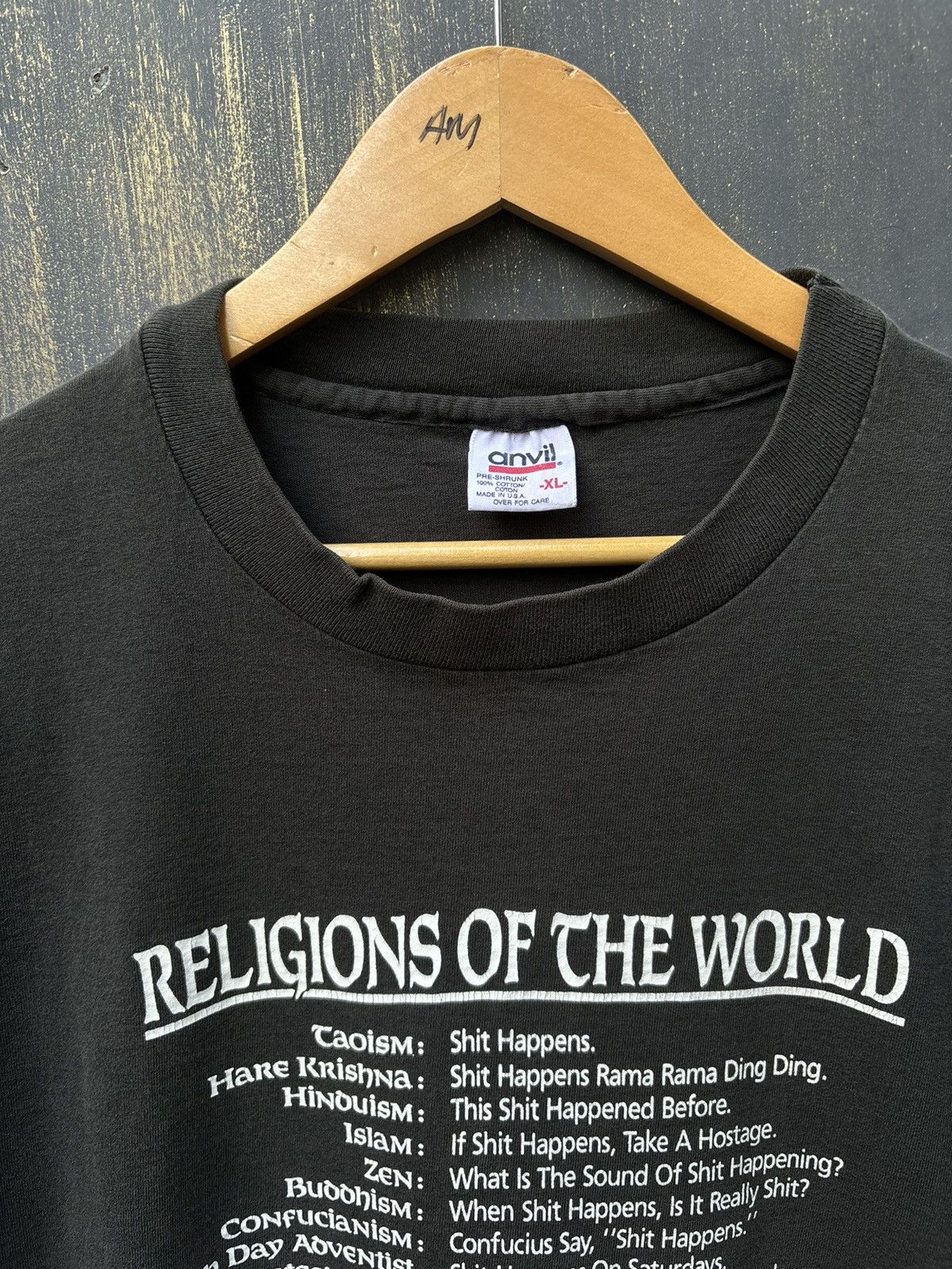 Vintage RARE! Vintage 90’s Religions Of The World Parody Tee Size US XL / EU 56 / 4 - 5 Thumbnail