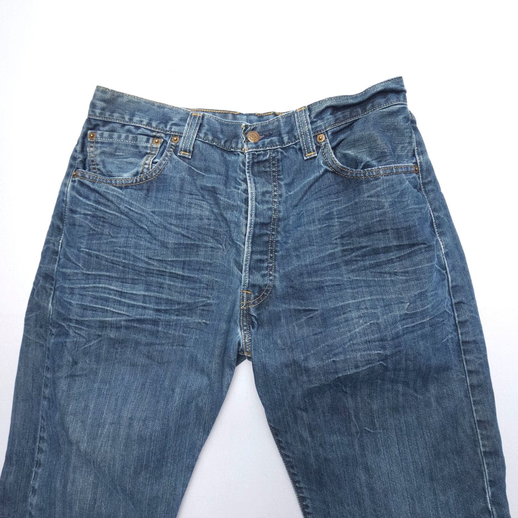 Levi's Levi's 501 Jeans 32 Regular Dark Wash Button Fly 5-Pocket Denim Blue Mens Vintage: No, 501 Model, Y2K Theme Size US 32 / EU 48 - 5 Thumbnail