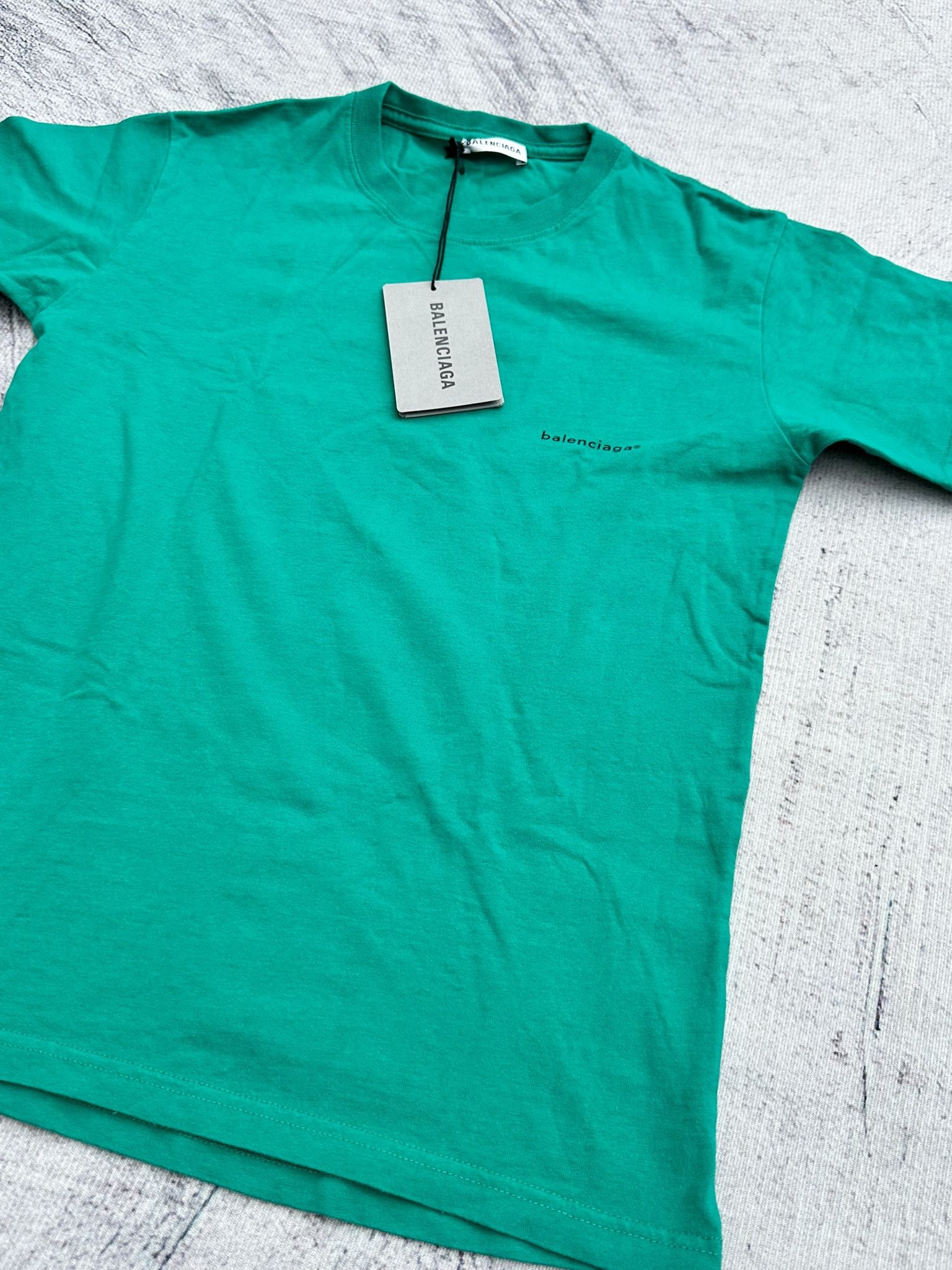 Balenciaga Balenciaga T-Shirt Copyright Small Logo Print Turquoise Size XS / US 0-2 / IT 36-38 - 5 Thumbnail