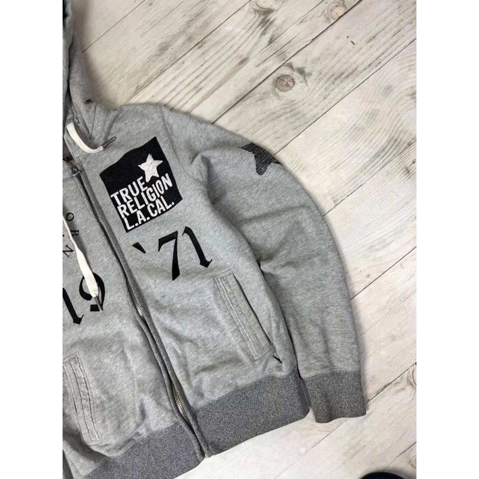 True Religion True Religion Hoodie Full Zip 1971 Logo Y2K Men SZ S Gray Size US S / EU 44-46 / 1 - 5 Thumbnail