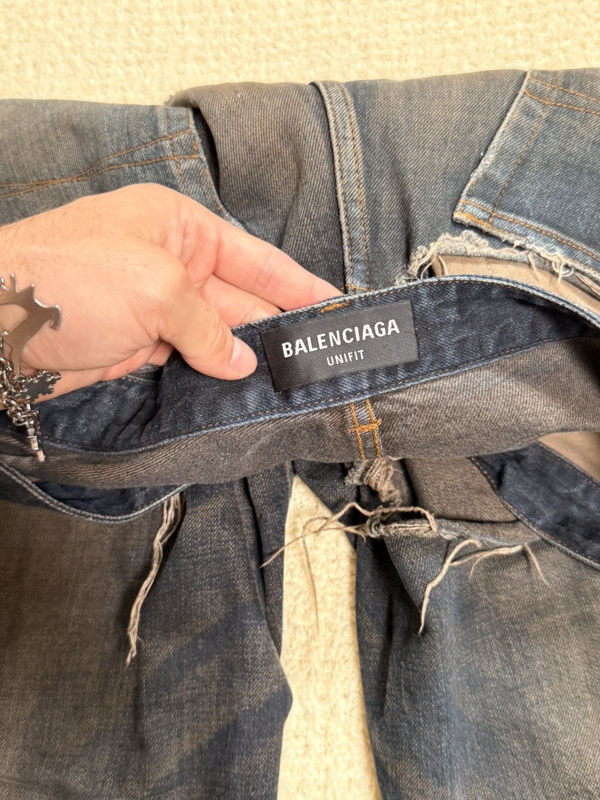 Balenciaga Balenciaga Skater Pant Dirty Dark Blue Denim Prototype Size US 30 / EU 46 - 4 Thumbnail