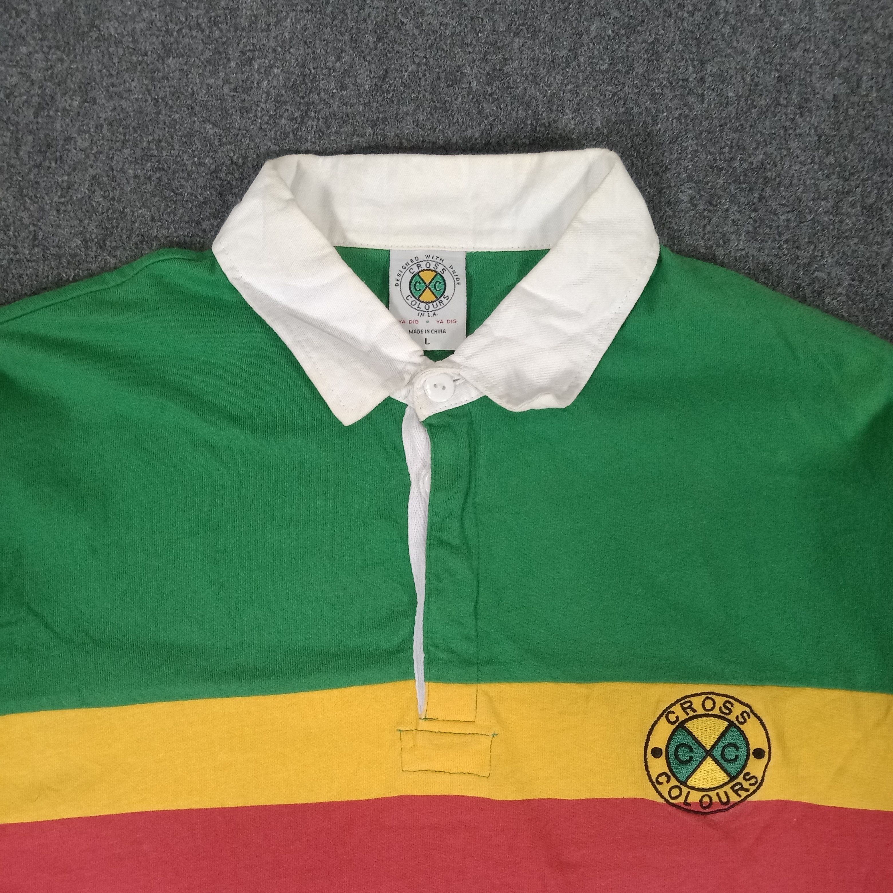 Cross Colours × Vintage Cross Colours Hippie Style Reggae Polos Size US XL / EU 56 / 4 - 2 Thumbnail