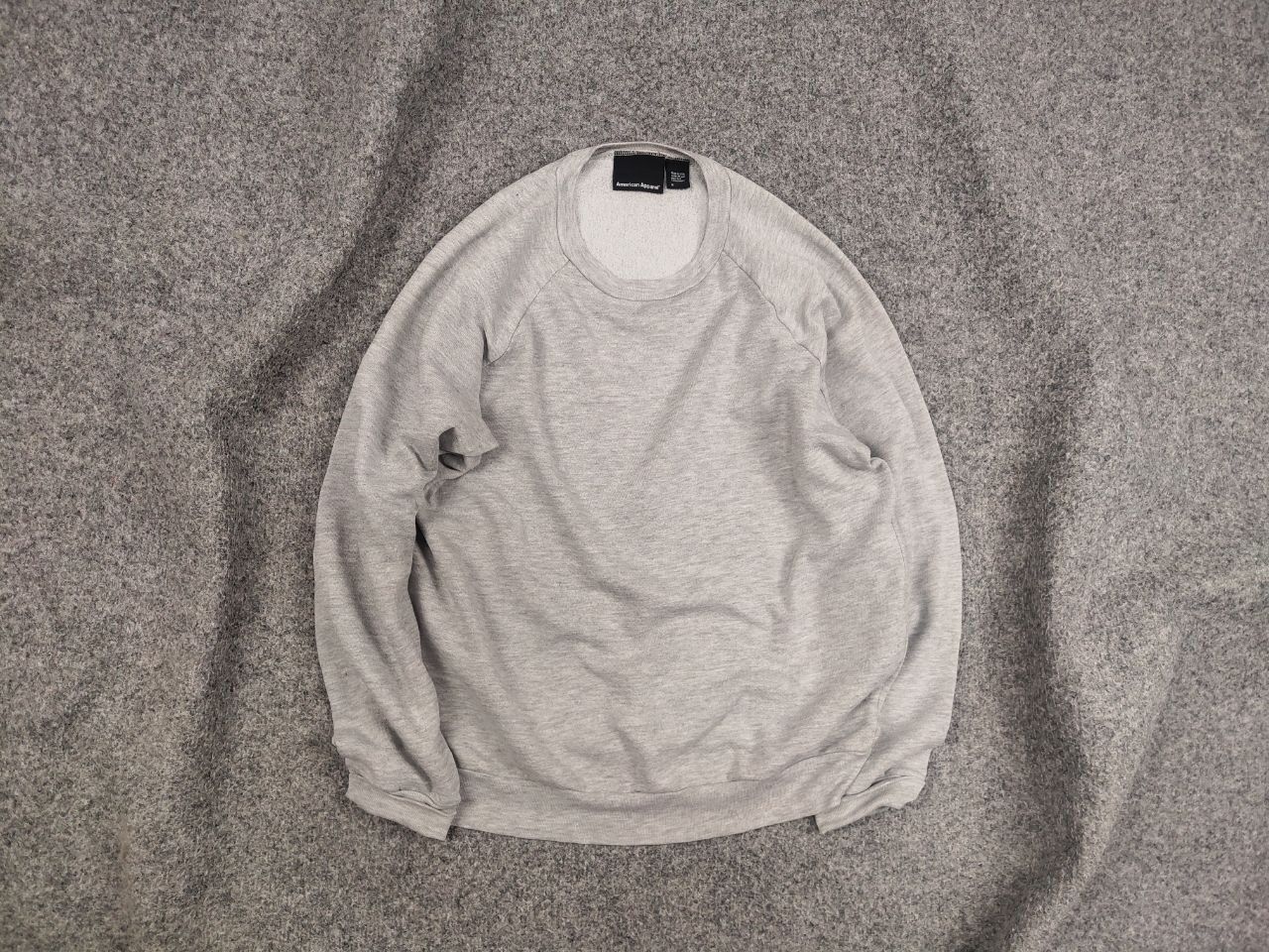 American Apparel American Apparel Vintage Black Gray Crew Chek Sweatshirt Size US S / EU 44-46 / 1 - 2 Thumbnail