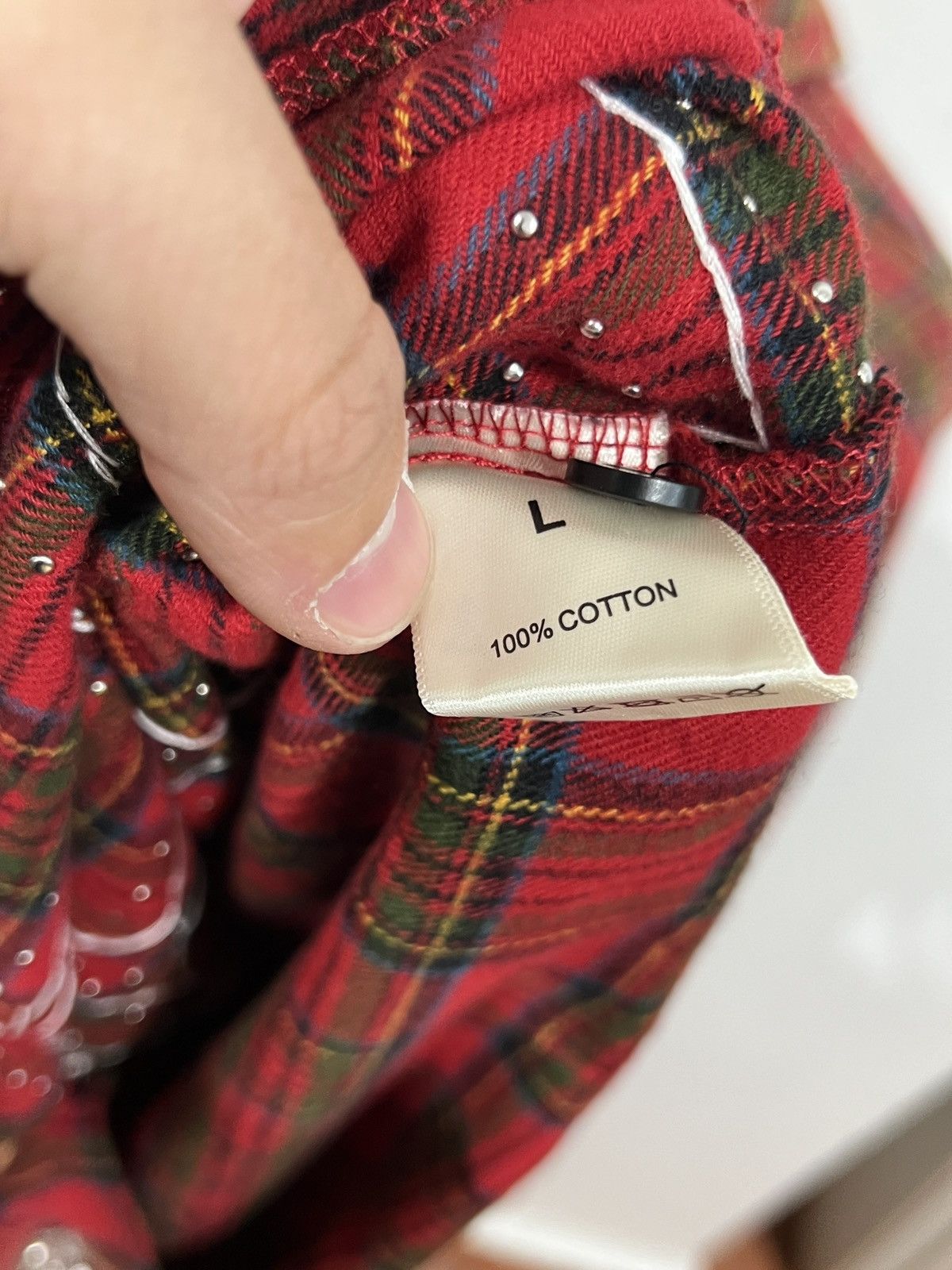 Vale Vale Forever Studded Red Haze Flannel Size US L / EU 52-54 / 3 - 6 Thumbnail