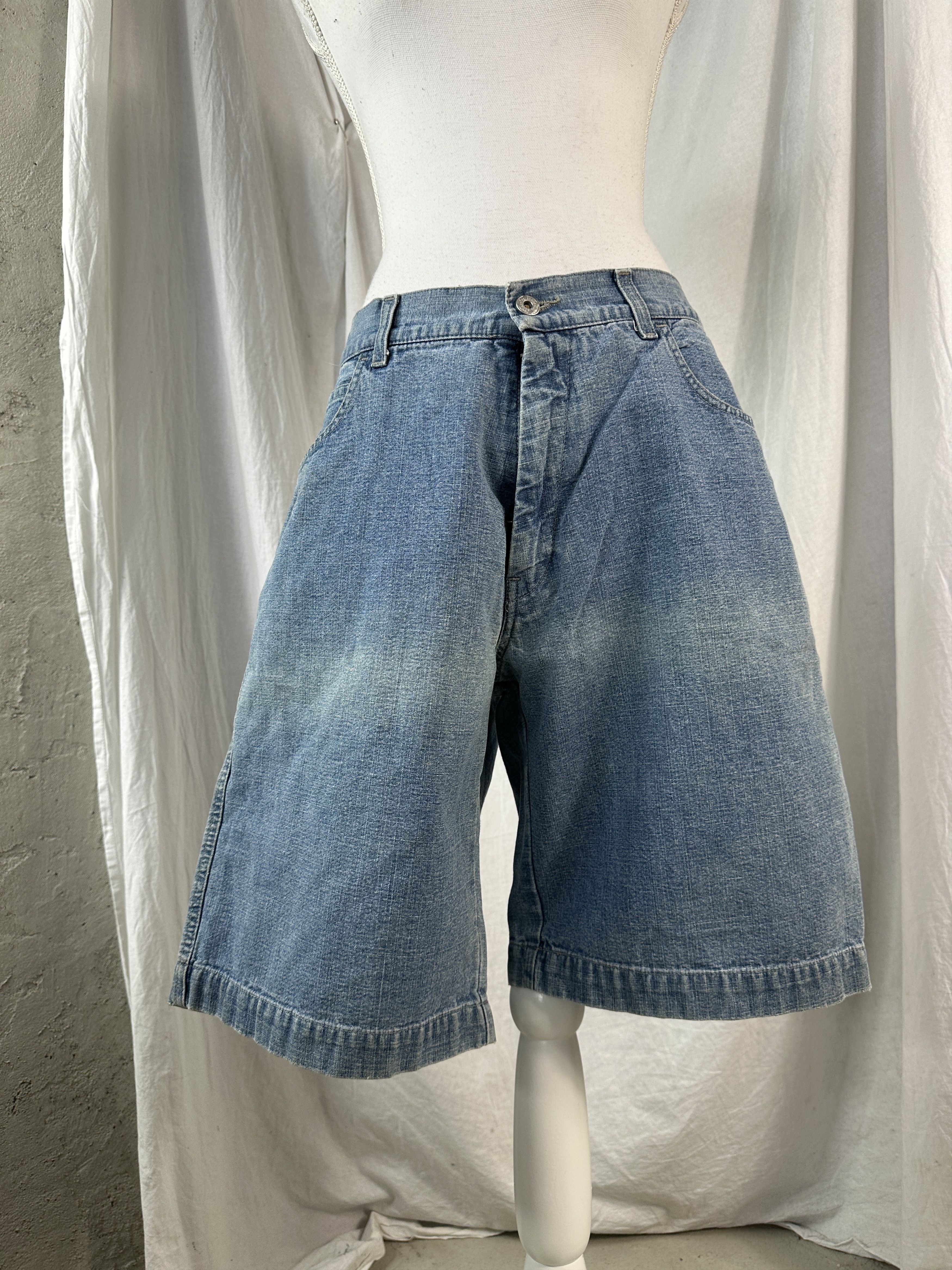 Vintage Vintage Denim Streetwear Avant GardeJeans Jorts Y2K Size US 33 - 4 Thumbnail