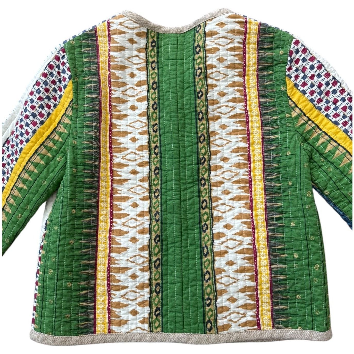 Other Cropped Boho chic quilted colorful fringed jacket x small Size XS / US 0-2 / IT 36-38 - 8 Thumbnail