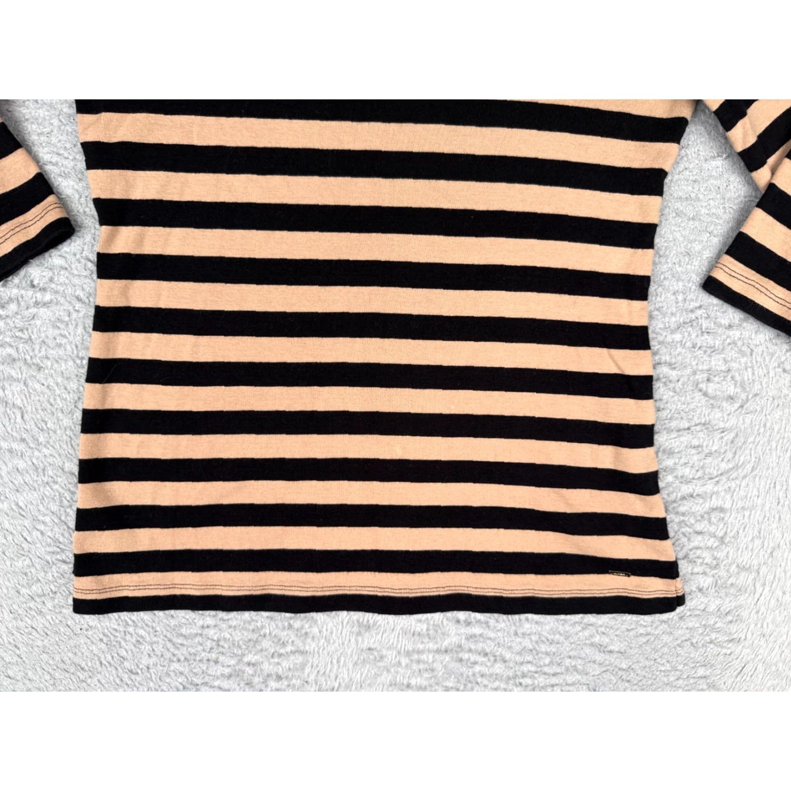 Tommy Hilfiger Tommy Hilfiger Polo Shirt Women Small Beige Stripe 3/4 Sleeve Cotton Leather Shirt Women Small Beige Stripe 3/4 Sleeve Cotton Leather Size S / US 4 / IT 40 - 5 Thumbnail