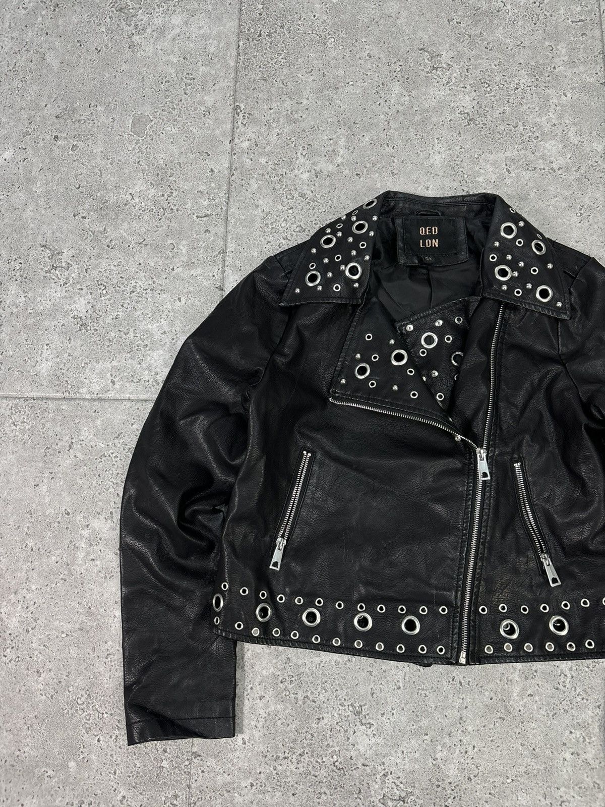 If Six Was Nine × Japanese Brand Japanese Archive Distressed Leather Jacket Cropped 2000s Y2K Size US M / EU 48-50 / 2 - 3 Thumbnail