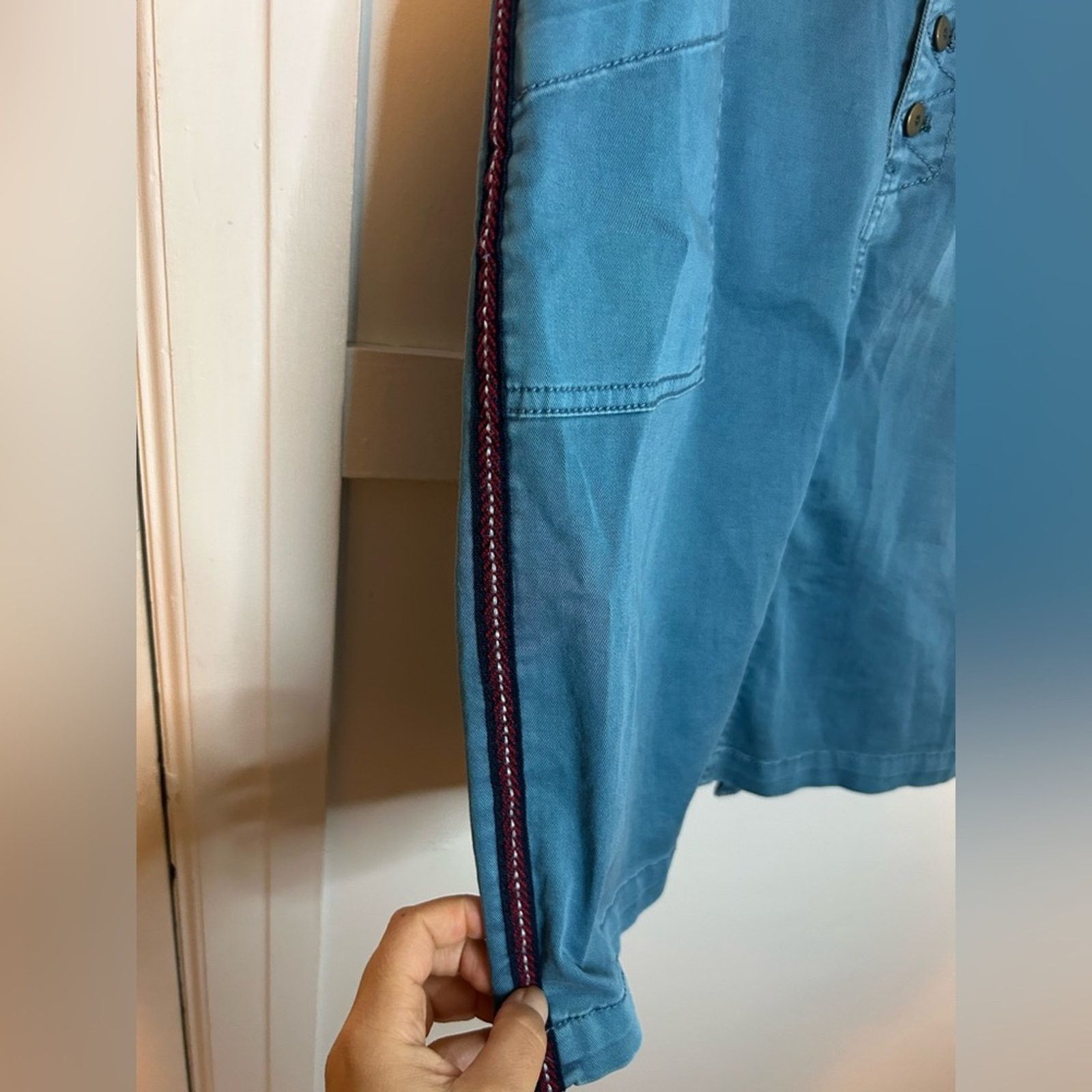 Anthropologie Anthropologie Pilcro & The Letterpress Teal Chino Skirt Size 28" / US 6 / IT 42 - 5 Thumbnail