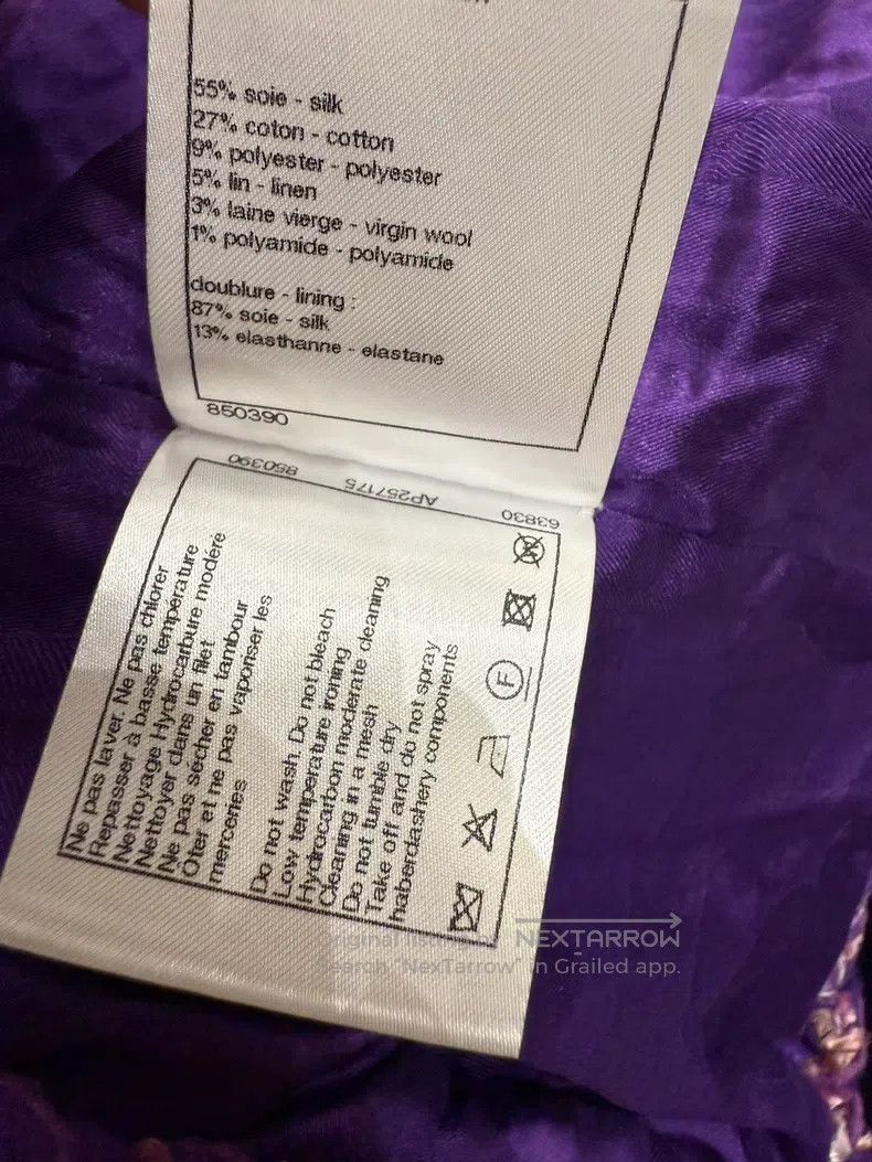 Chanel Chanel Purple tweed short sleeves Size XS / US 0-2 / IT 36-38 - 6 Thumbnail