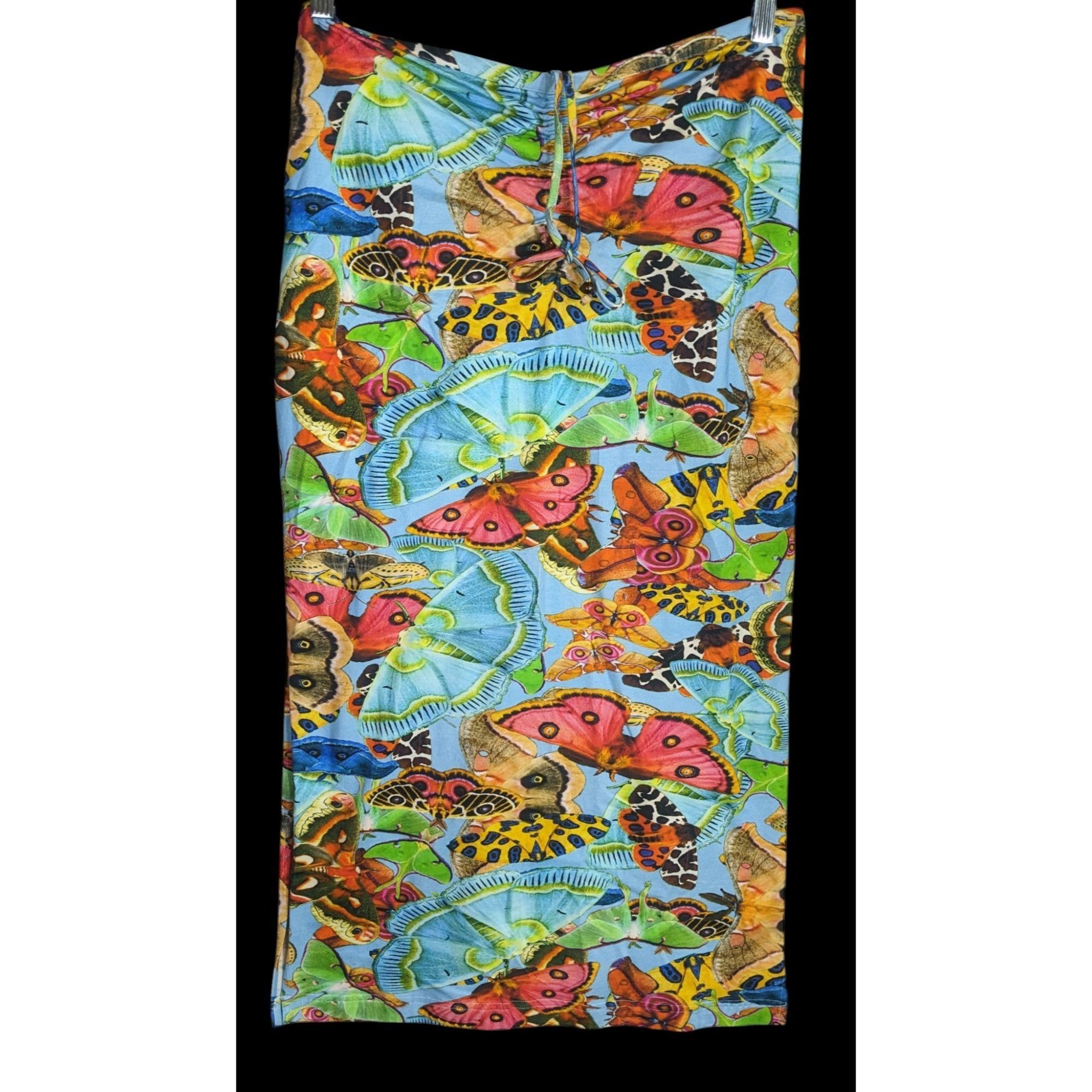 Other Summer Festival Abacaxi Womens Large Butterfly Print Tube Dr Size L / US 10 / IT 46 - 3 Thumbnail