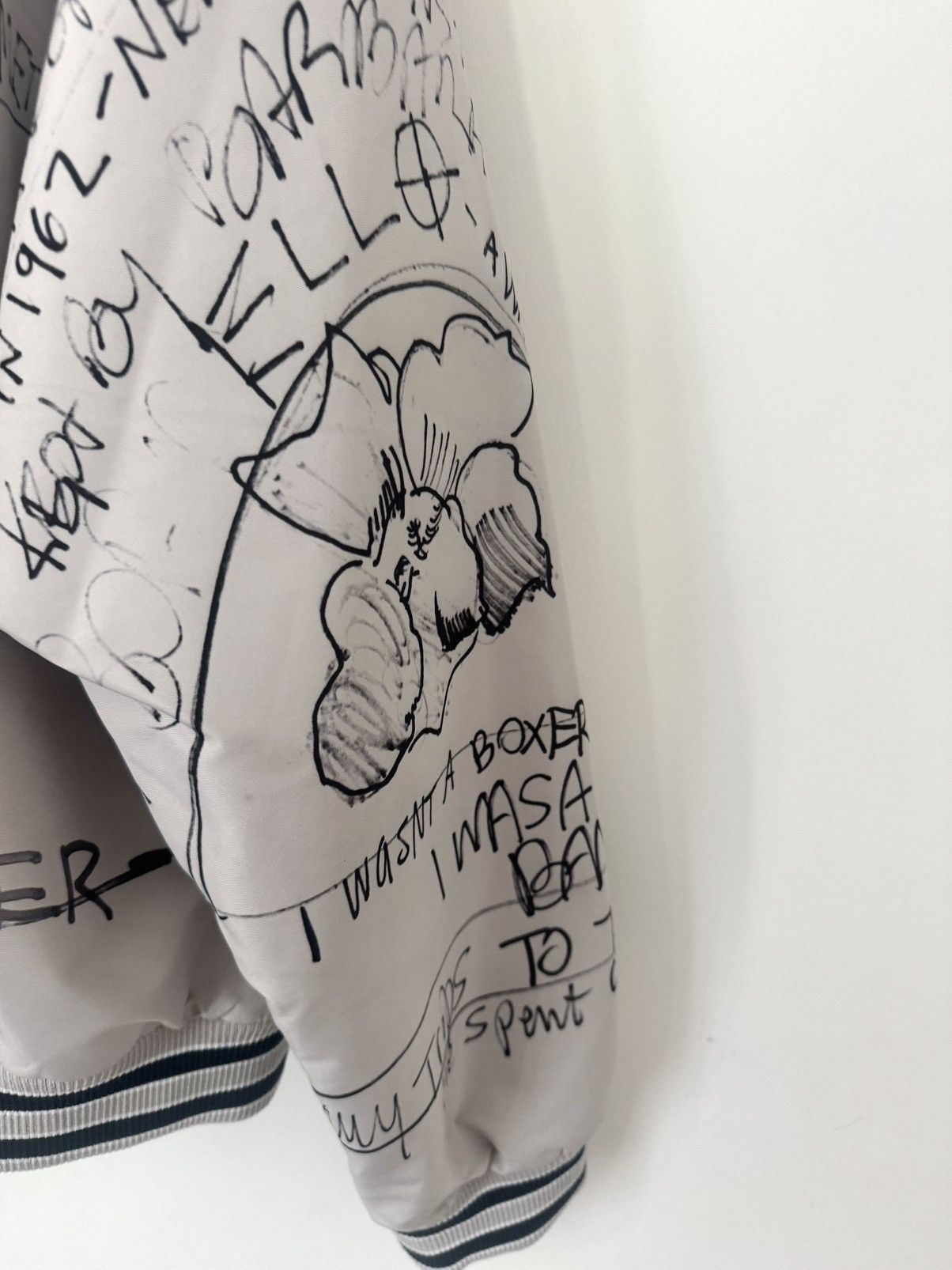 Paly Hollywood Paly Hollywood “Bolinas”Graffiti-Print Bomber Jacket Grey XL Size US XL / EU 56 / 4 - 8 Thumbnail