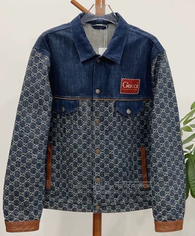 Gucci Gucci Full-printed old-fashioned denim jacket Size US M / EU 48-50 / 2 - 1 Thumbnail