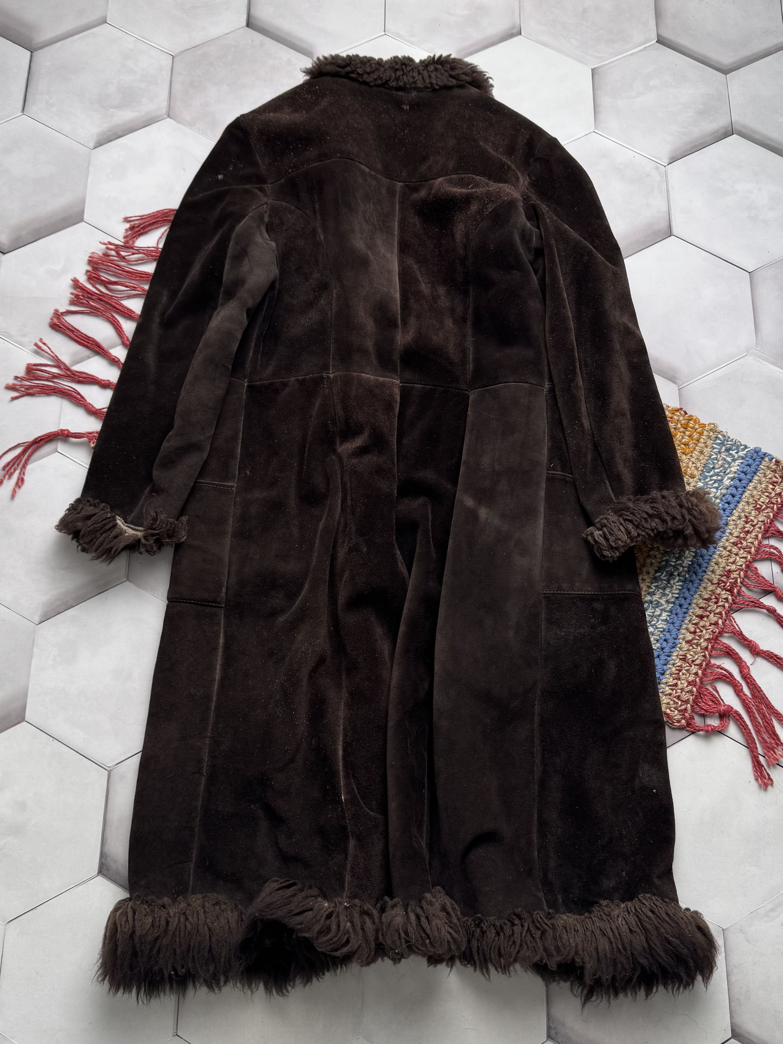 Vintage Vintage 80's Thrashed Suede Coat (E4) Size L / US 10 / IT 46 - 14 Thumbnail