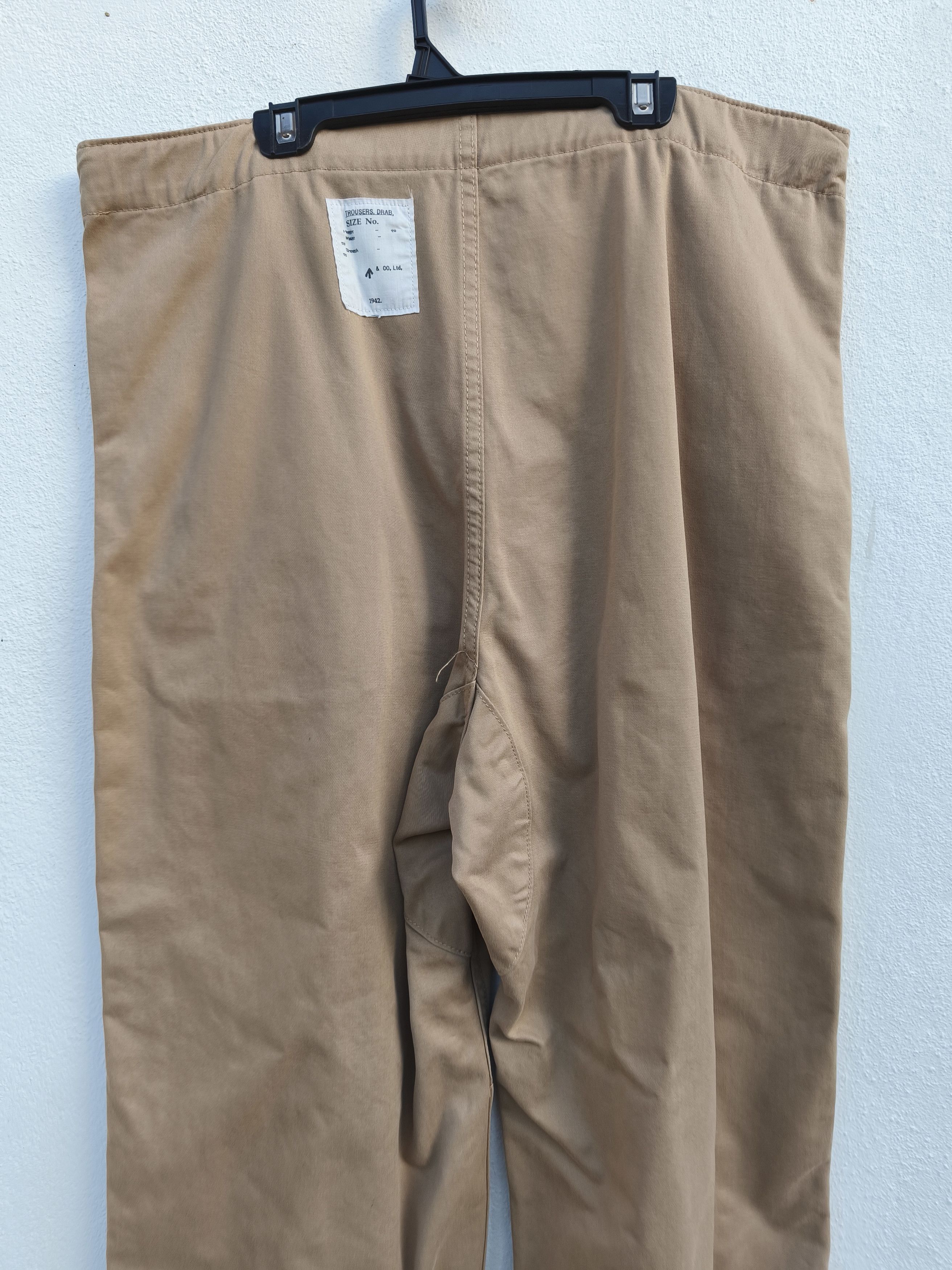Vintage Vintage 1942 WW2 British Army Windproof Trousers, Drab Baggy Size US 36 / EU 52 - 3 Thumbnail