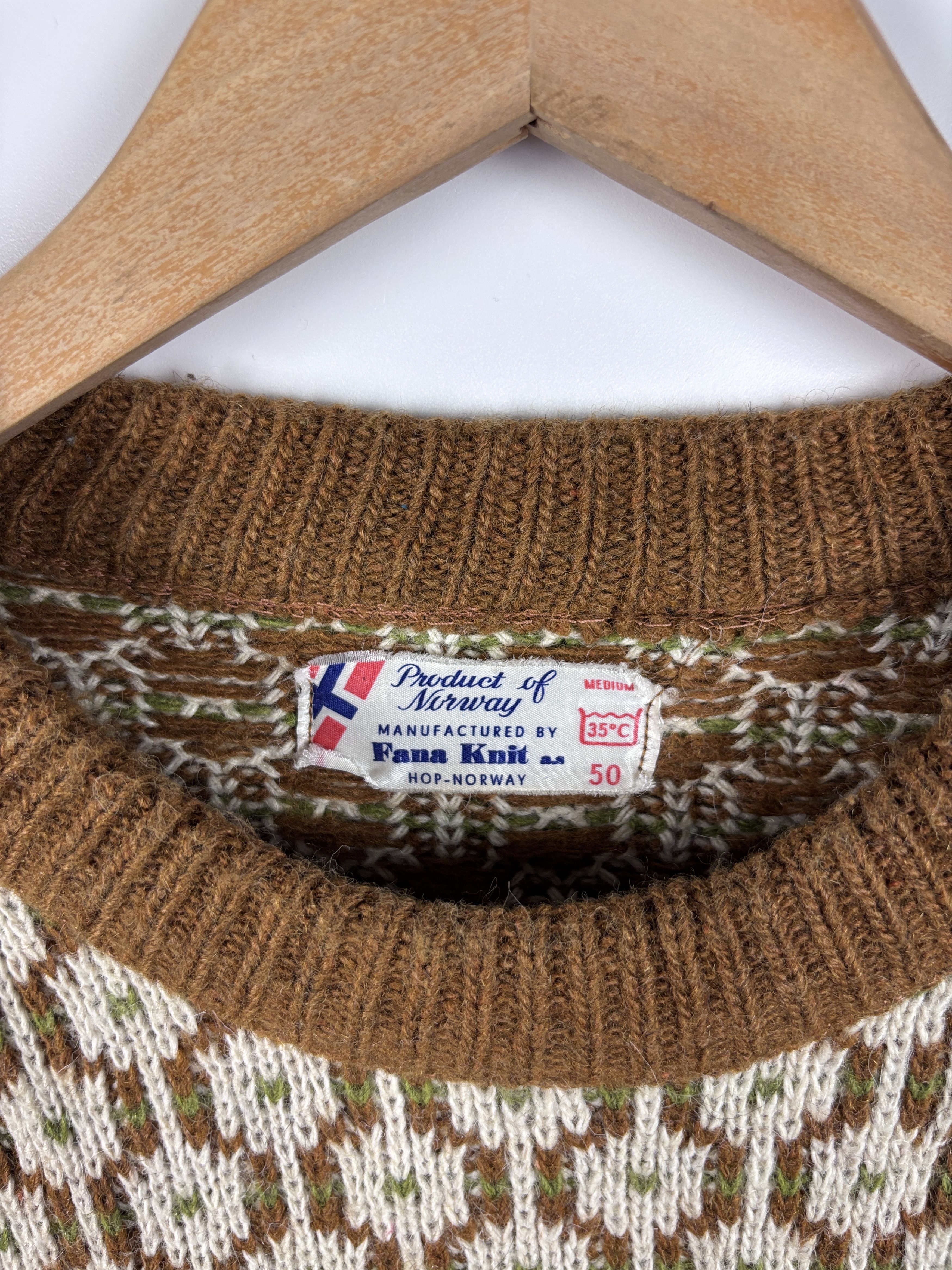 Vintage Vintage Fana Knit Wool Fisherman Sweater Norway Pullover 50 Size US M / EU 48-50 / 2 - 6 Thumbnail